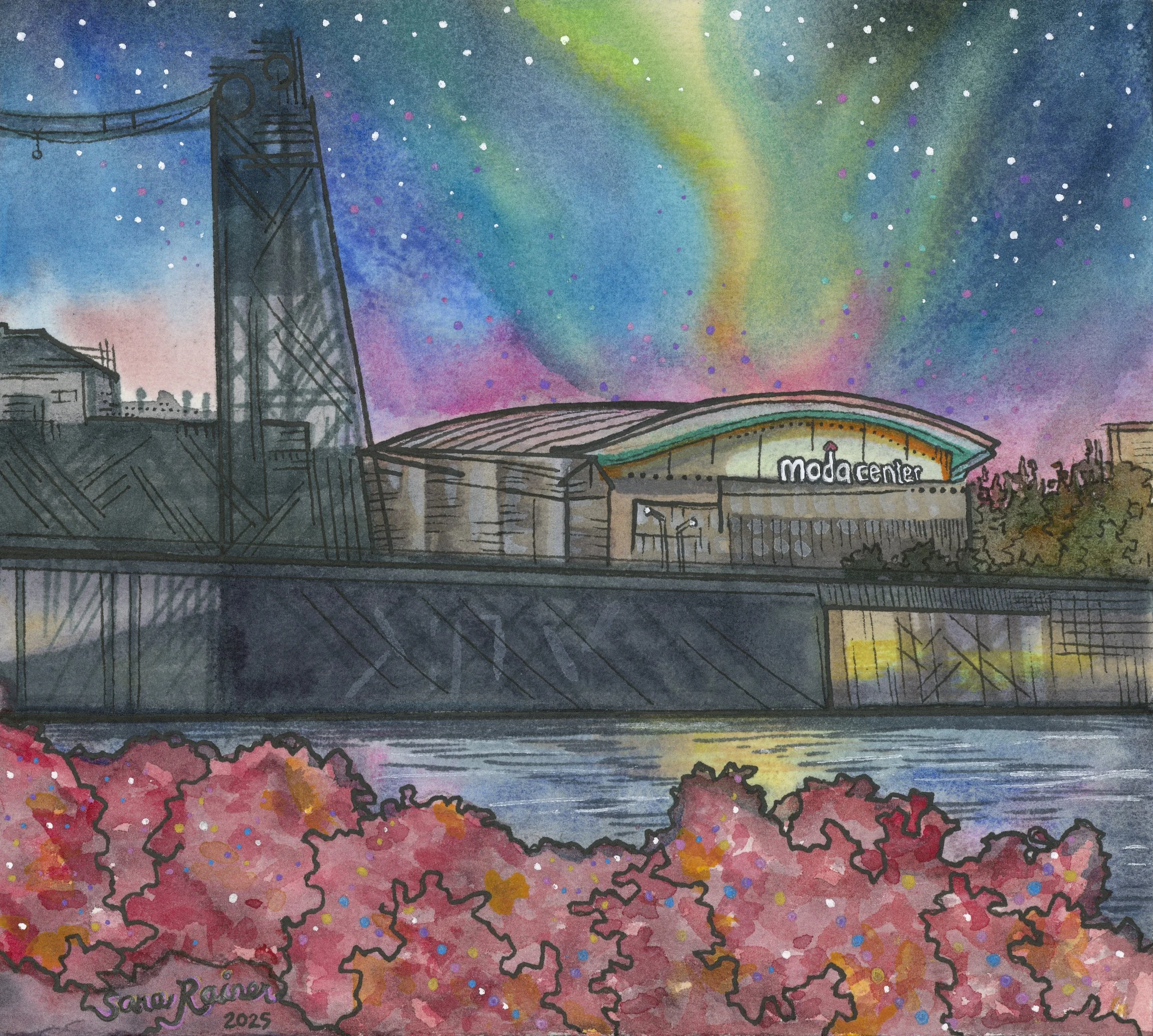 Moda Center in the Spring