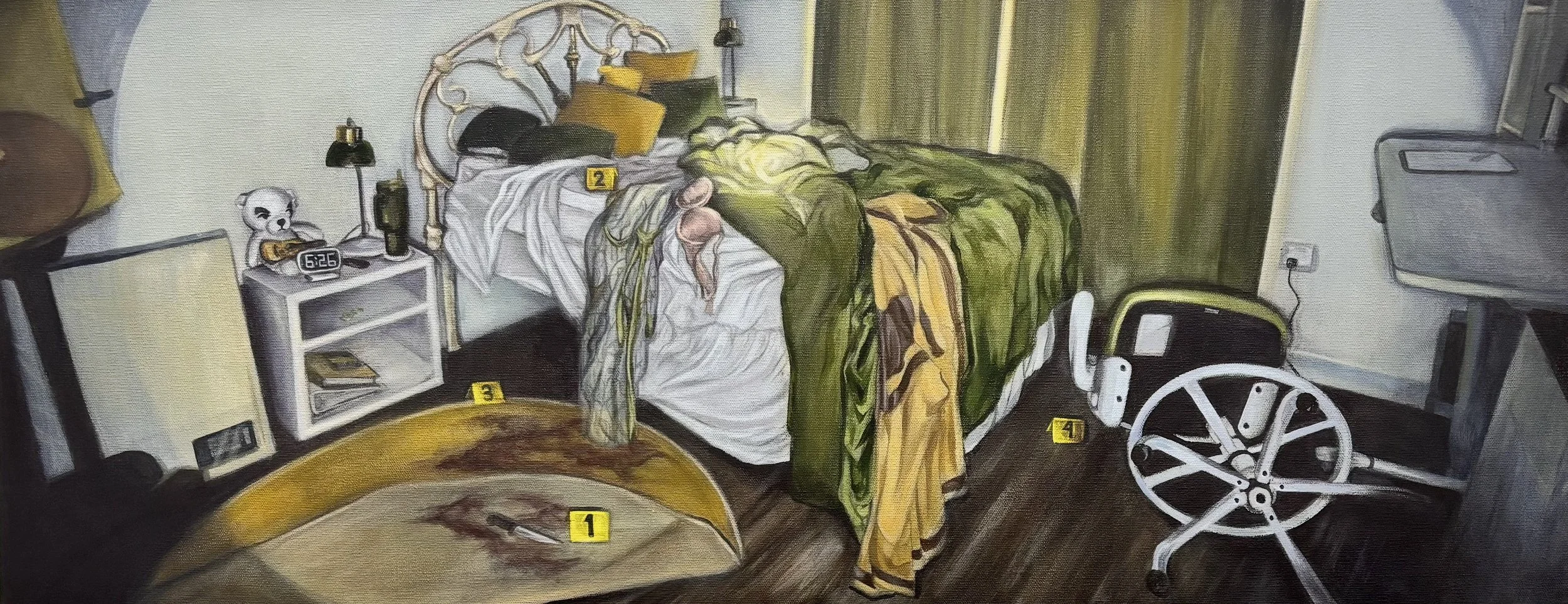 Conclusion, Sydney Foster, 16" X 40", September 2025, Acrylic on Canvas