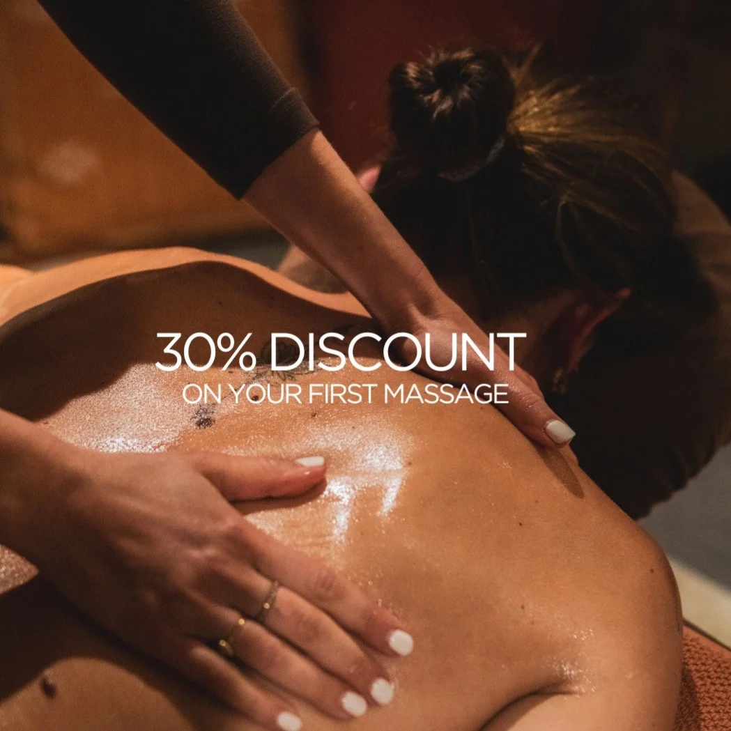 30% discount on your first massage with code: WELKOM30. Book your appointment through the link in our bio ✨