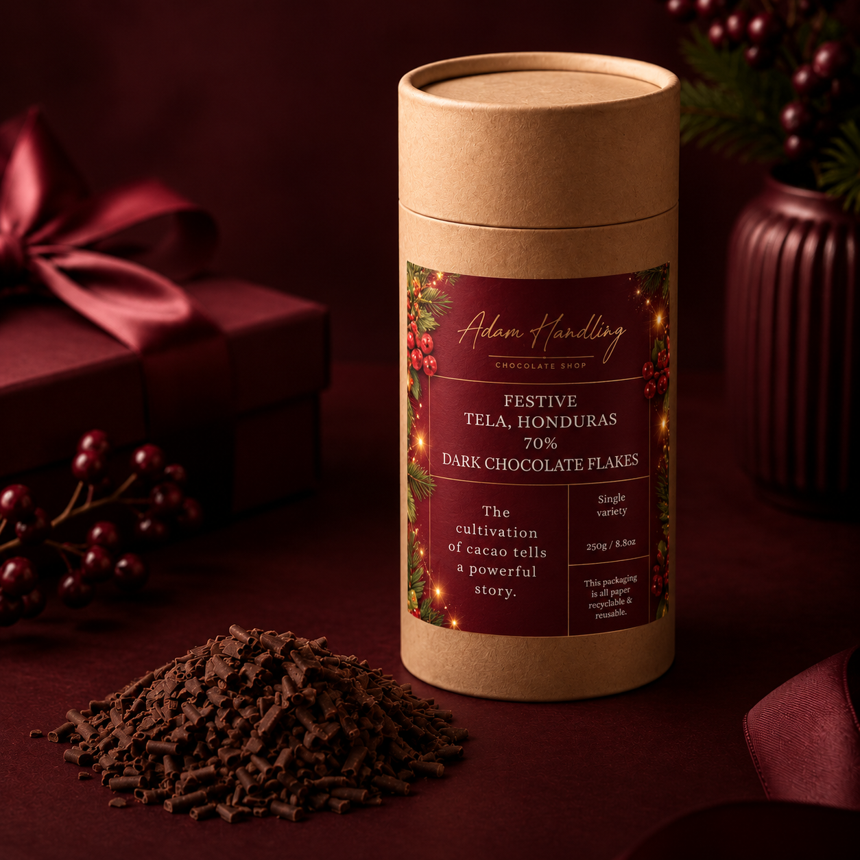 Festive Tela Honduras Chocolate Still Life.png