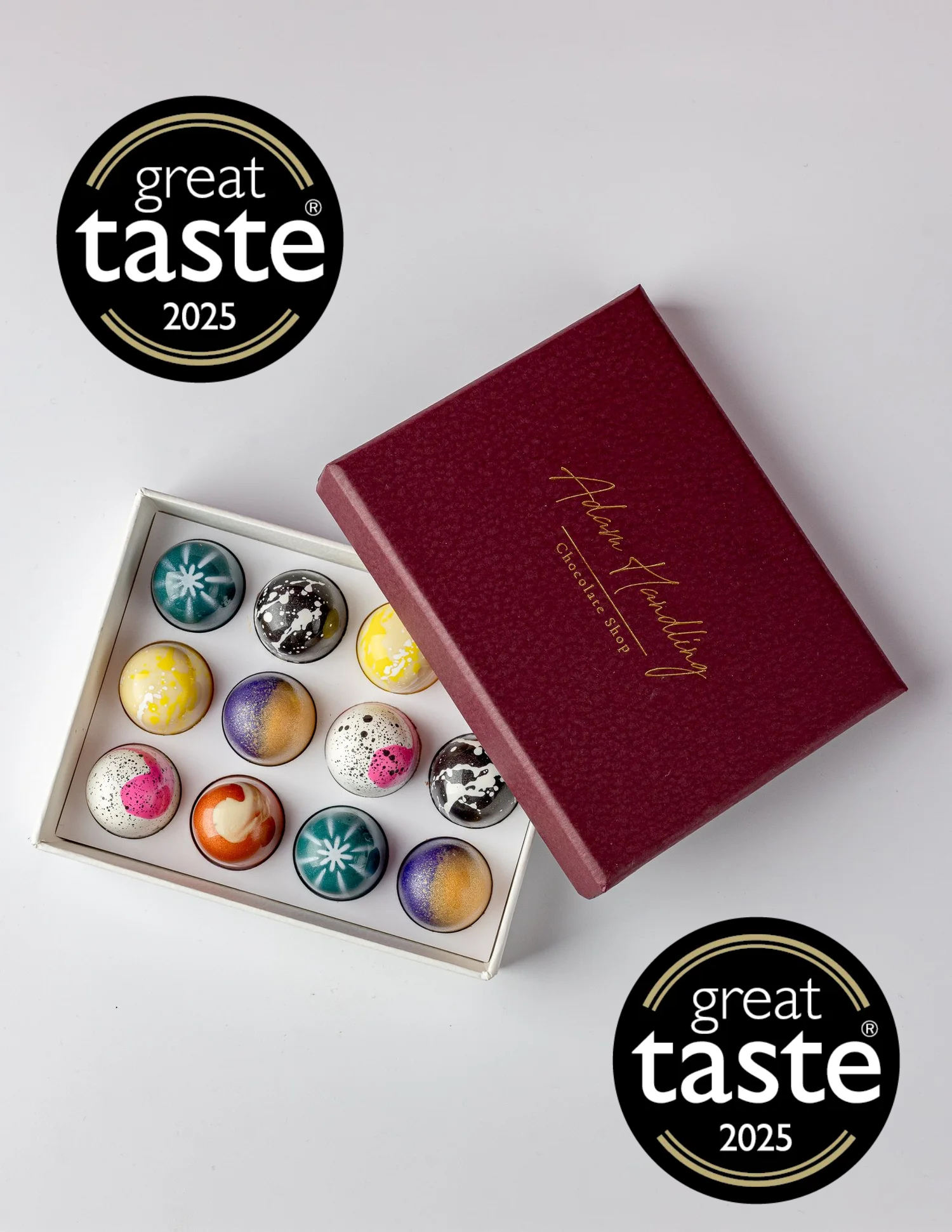Hand Painted Great Taste chocolates - Box of 12