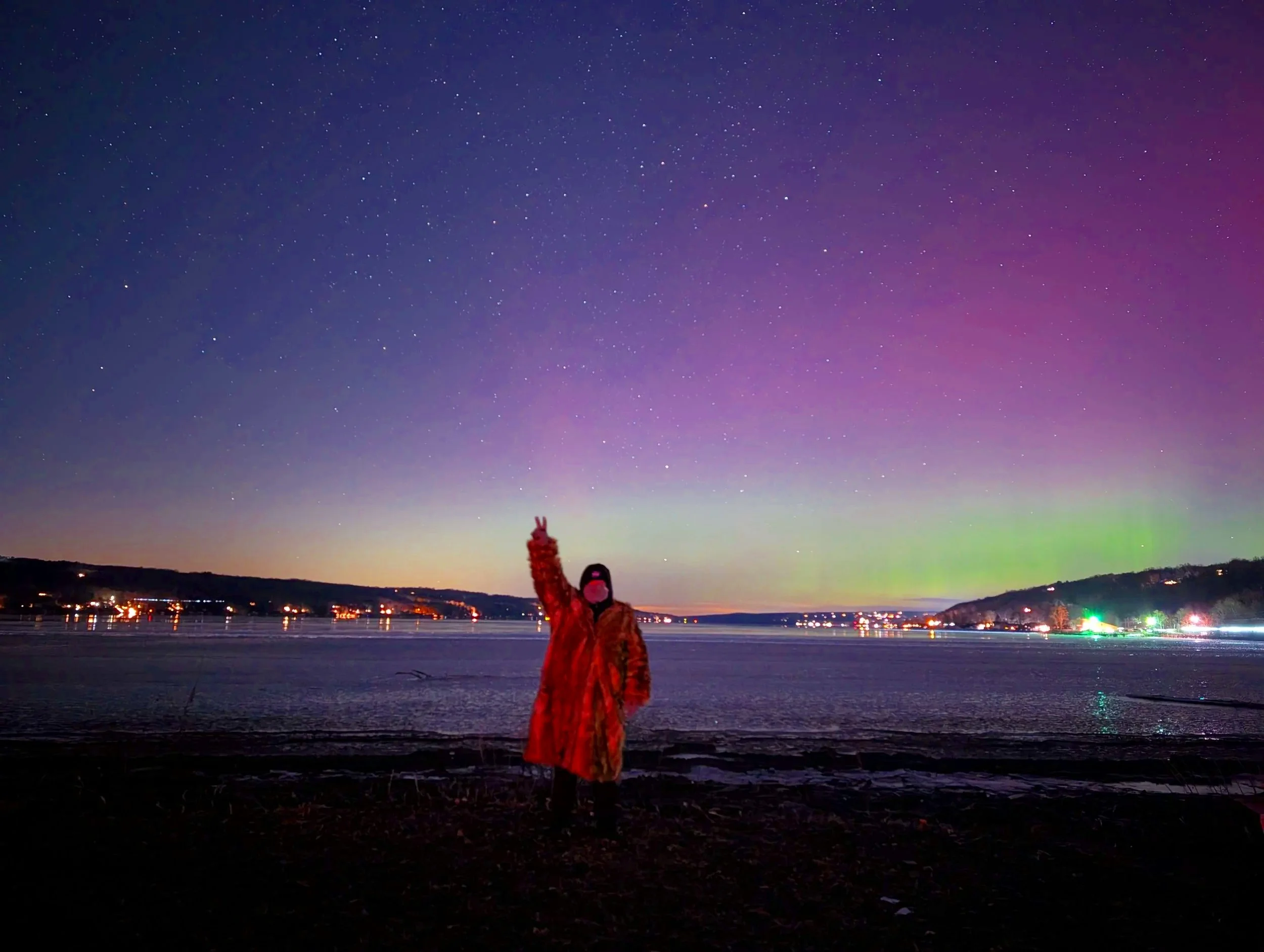Northern Lights selfie | Ithaca, NY