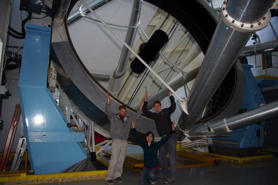 Jake, friends, and a large telescope