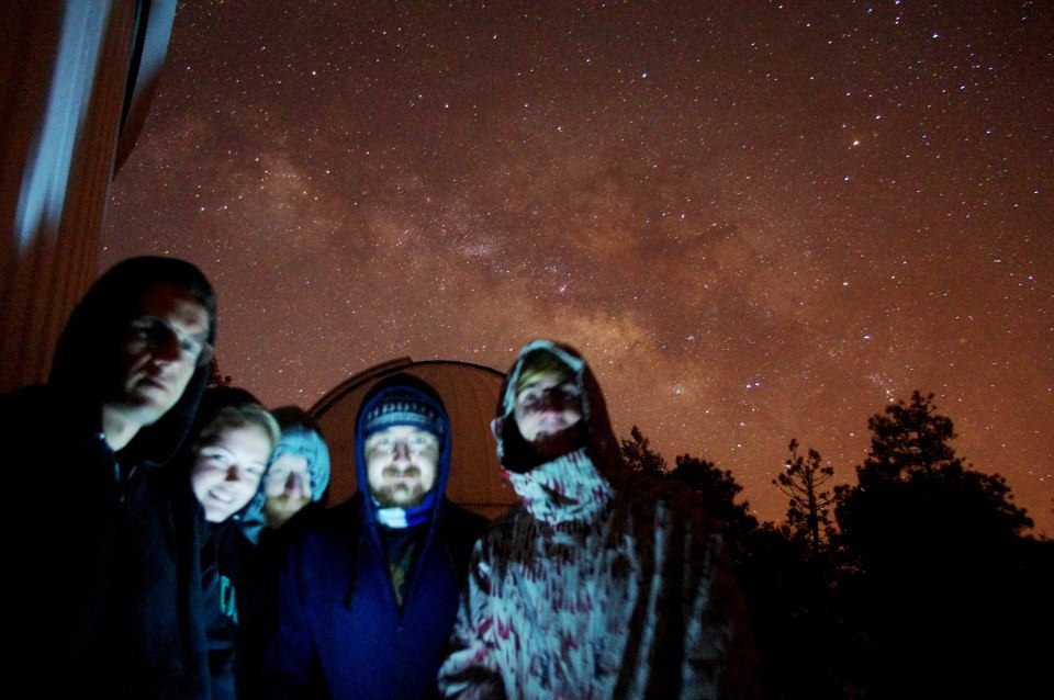 Students observing on the 61" Kuiper Telescope 