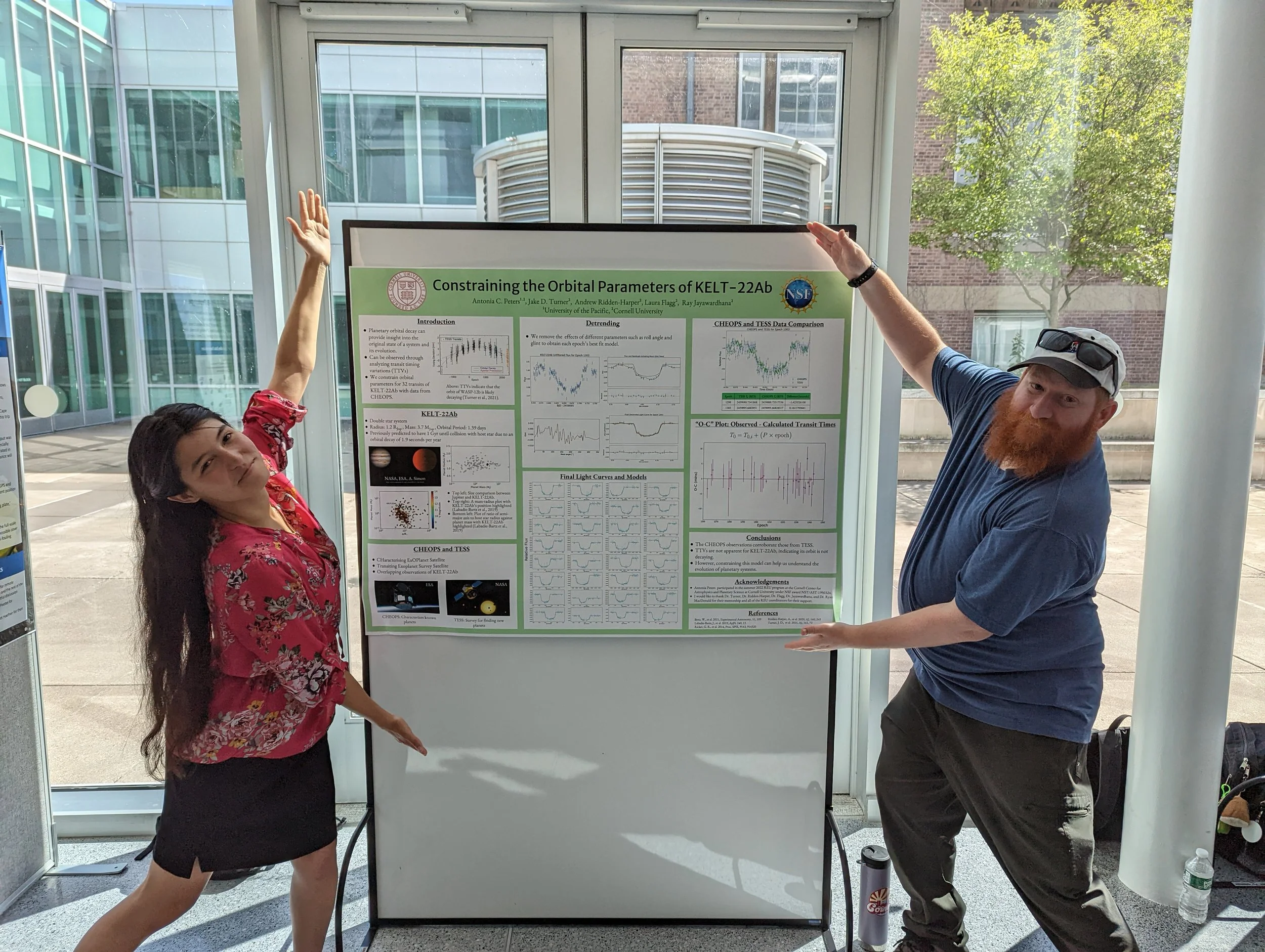 Presenting their REU poster | Ithaca, NY