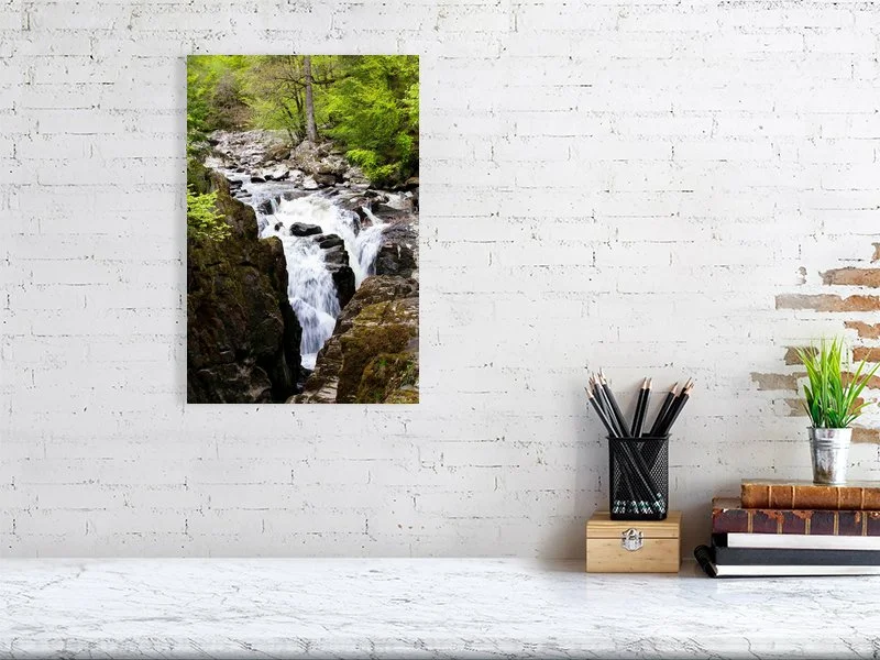 Sample artwork of a scenic photograph of Odin's Falls waterfall in Perthshire, Scotland.