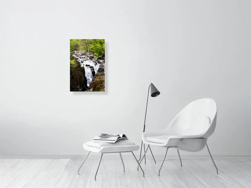 Sample artwork of a scenic photograph of Odin's Falls waterfall in Perthshire, Scotland.