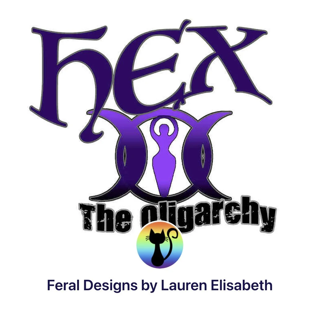 Link and graphic to Feral Designs Shop on RedBubble.com.