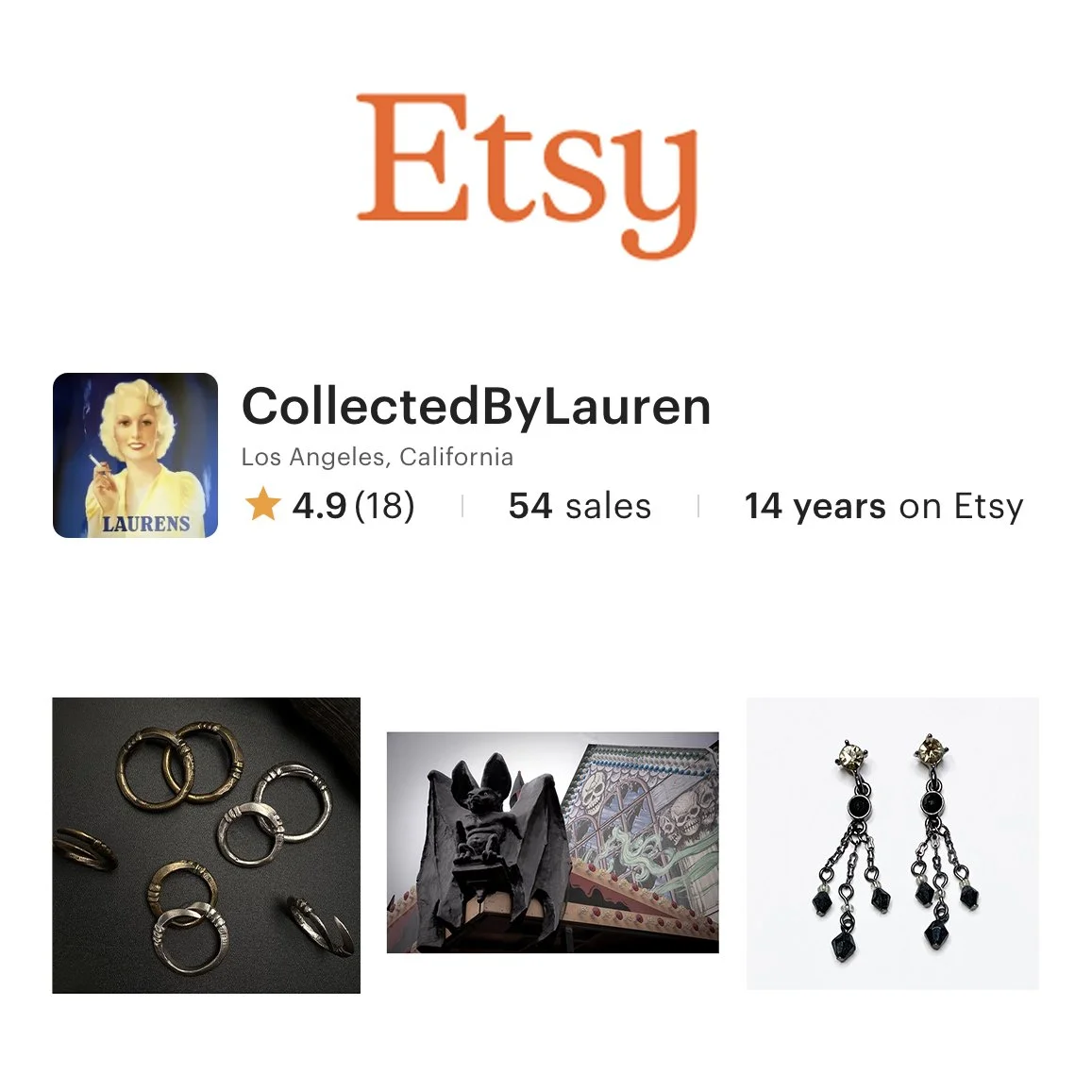 Sample of items available at my Etsy shop.