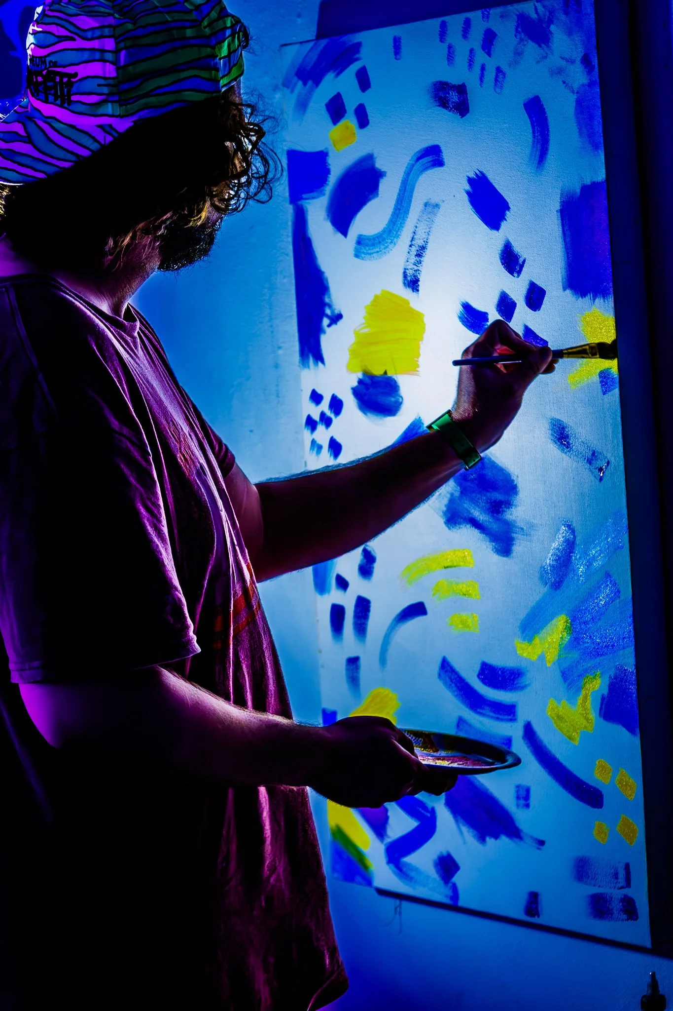 Rob Clifton painting during at TASTE: Year One