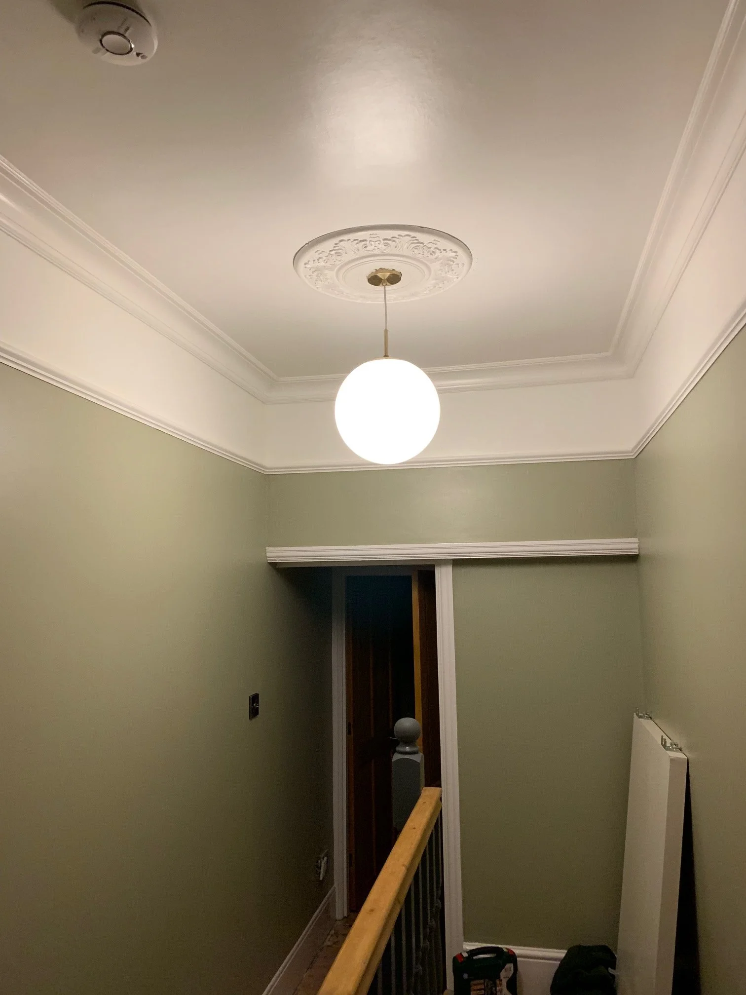 Light Electrical work. New lights installed, with traditional ceiling roses.