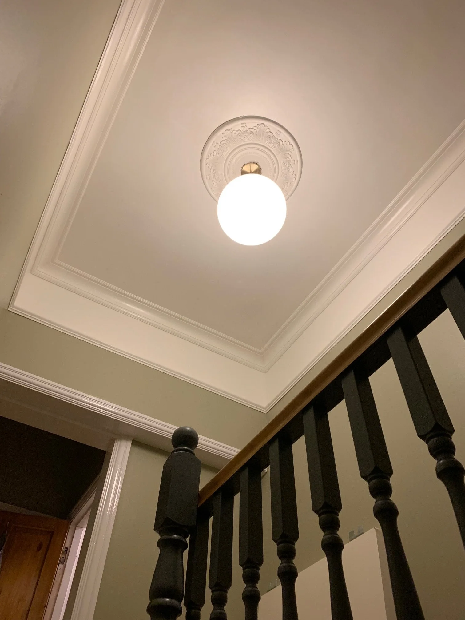Light Electrical work. New lights installed, with traditional ceiling roses.