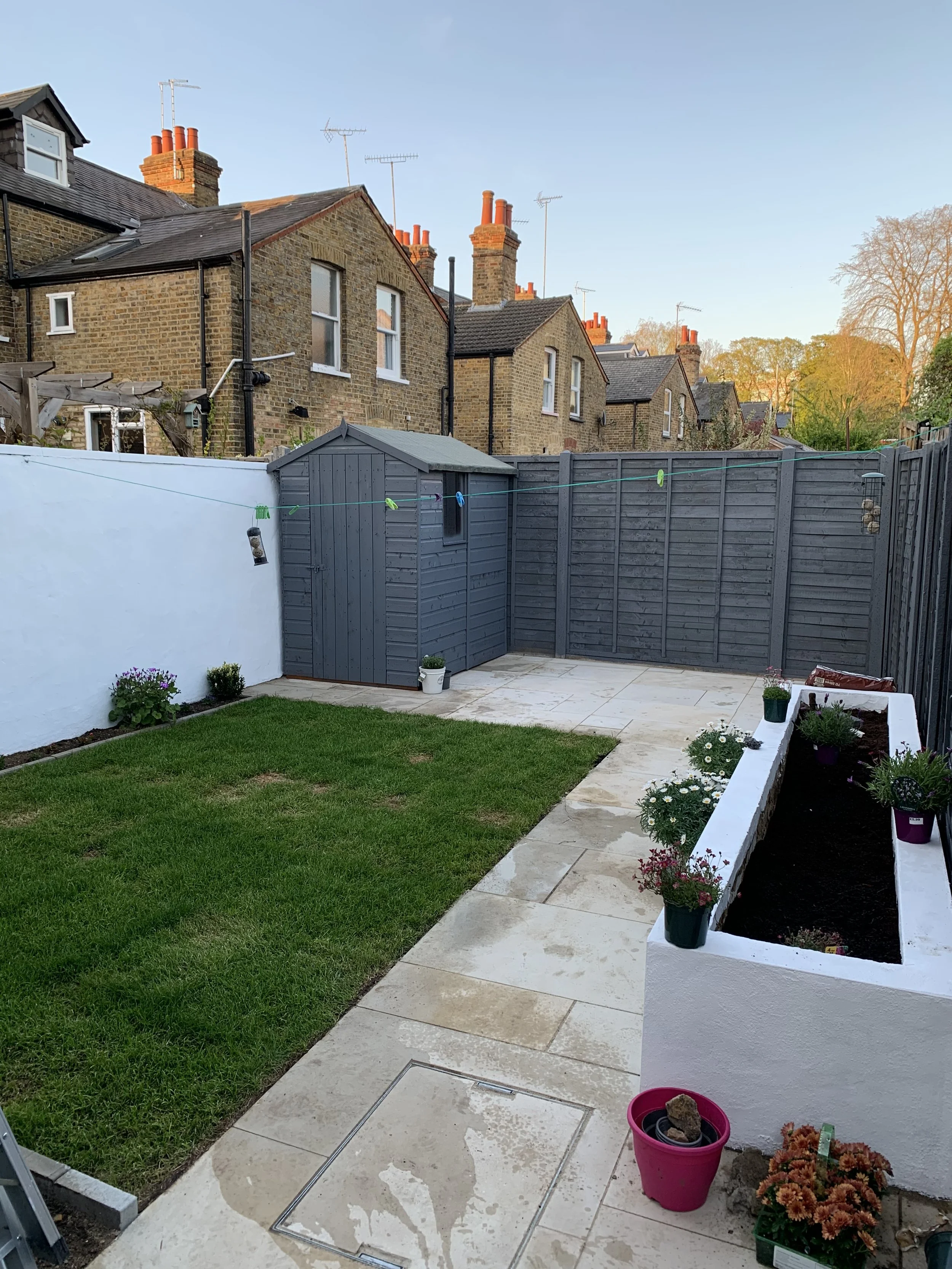 Overgrown garden. All painted.