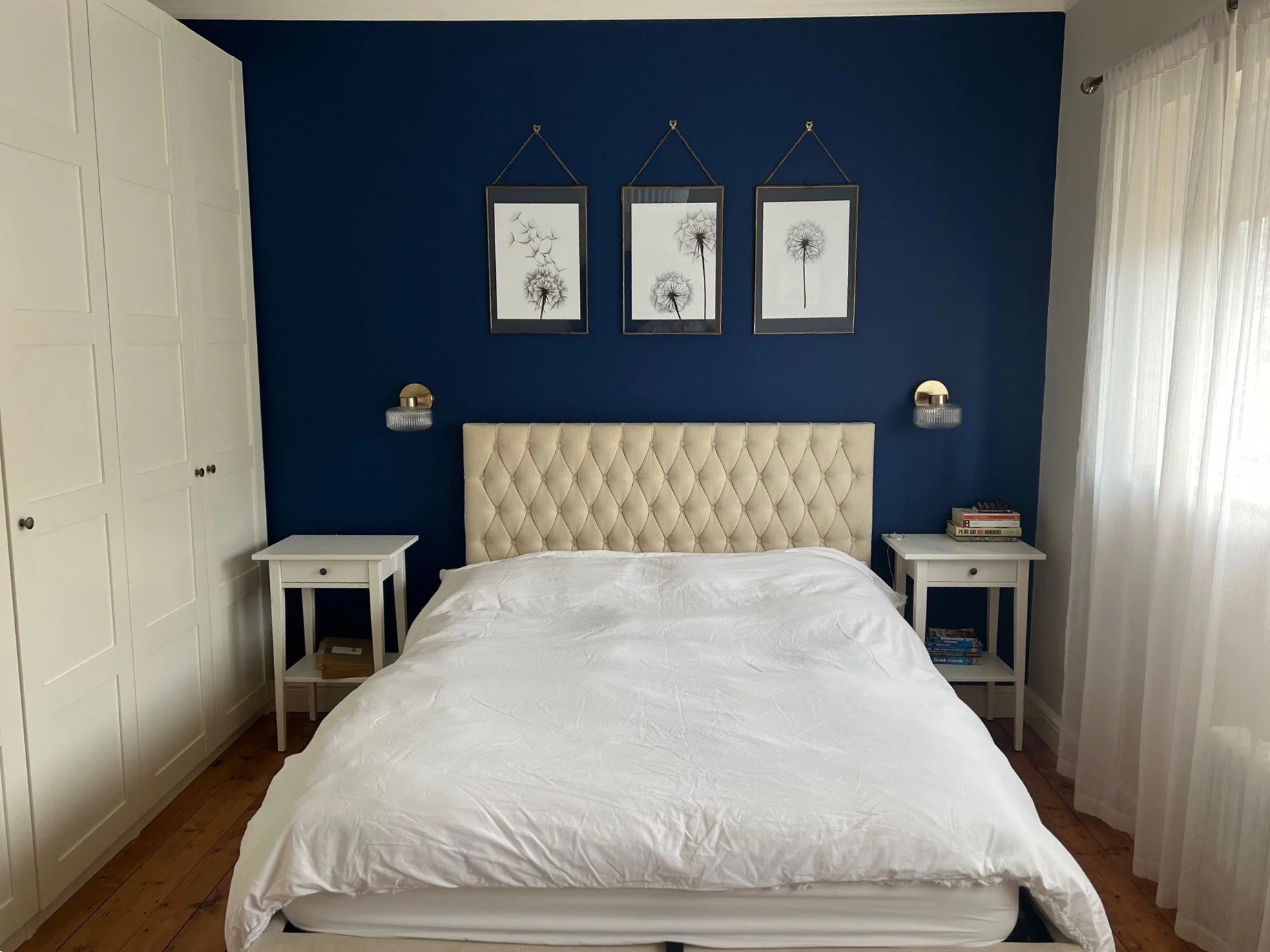 Bedroom refurbishment Uxbridge.  Repair, repaint, floor sanding, floor varnishing. Interior design.