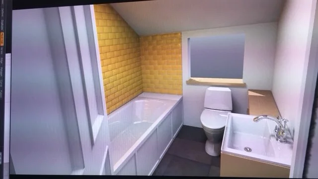 Bathroom Redesign Uxbridge. Computer imagery to work out the design.