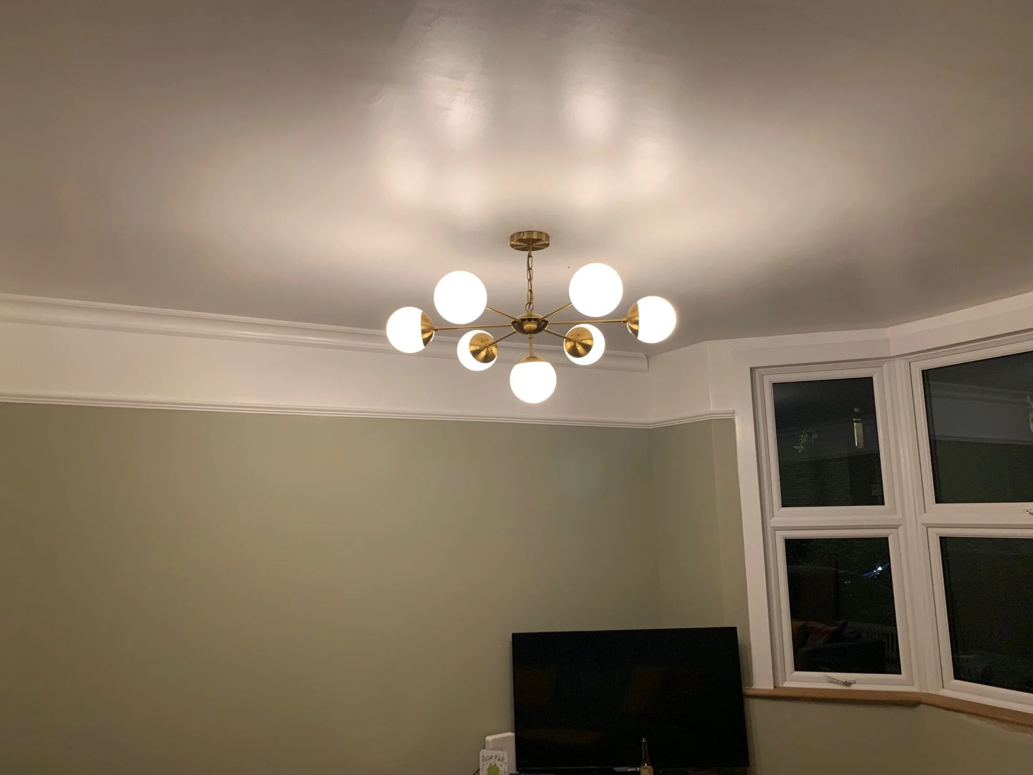 Light Electrical work. New lights installed, with traditional ceiling roses.
