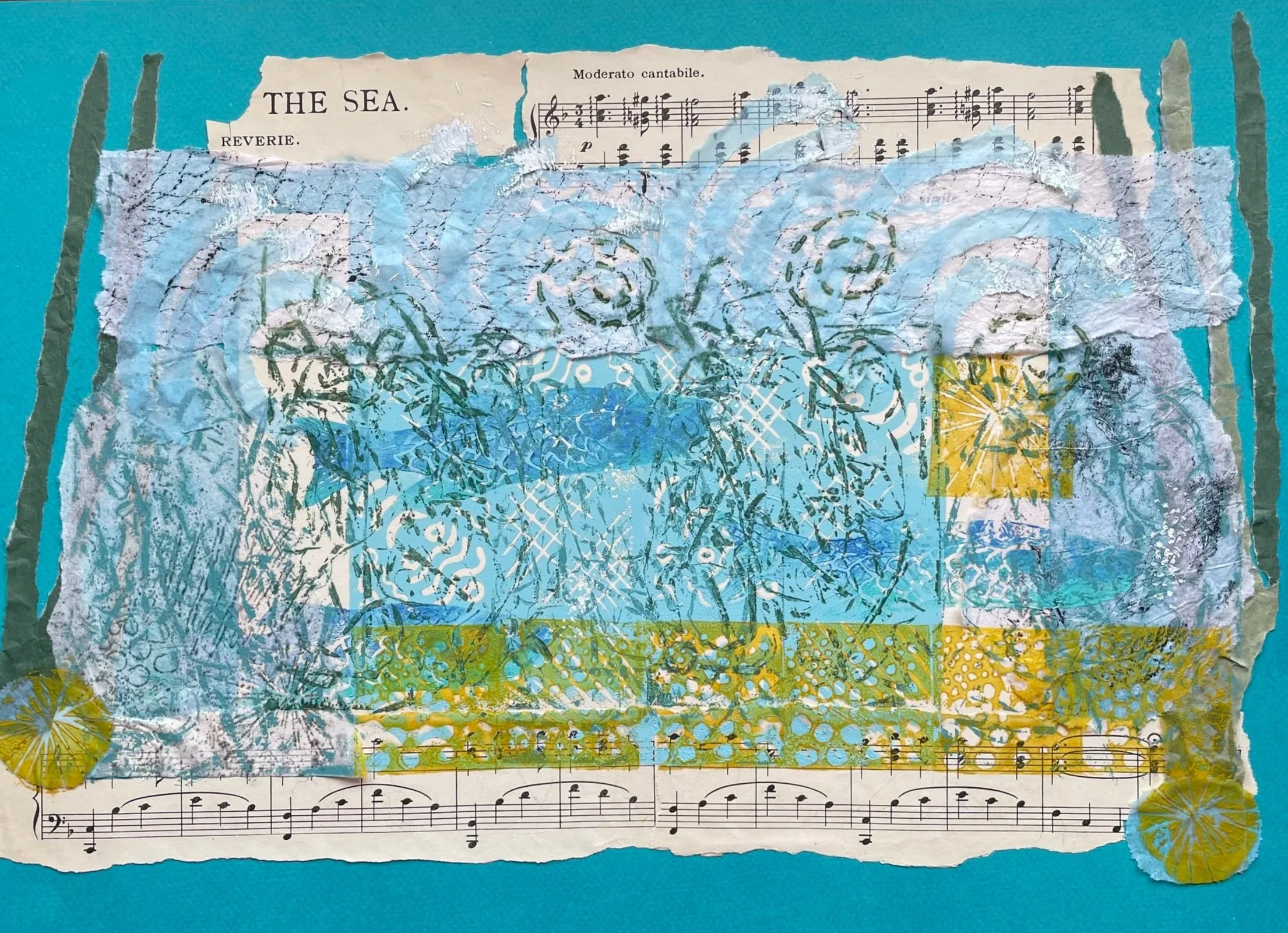 Seascape Print and Collage
