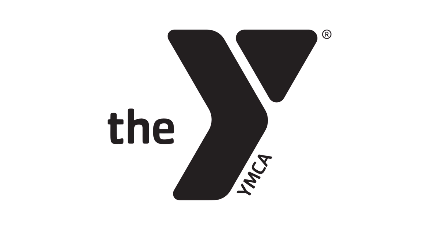 The YMCA logo with a large black Y and the text 'the' on the left and 'Y M C A' along the right side of the Y.