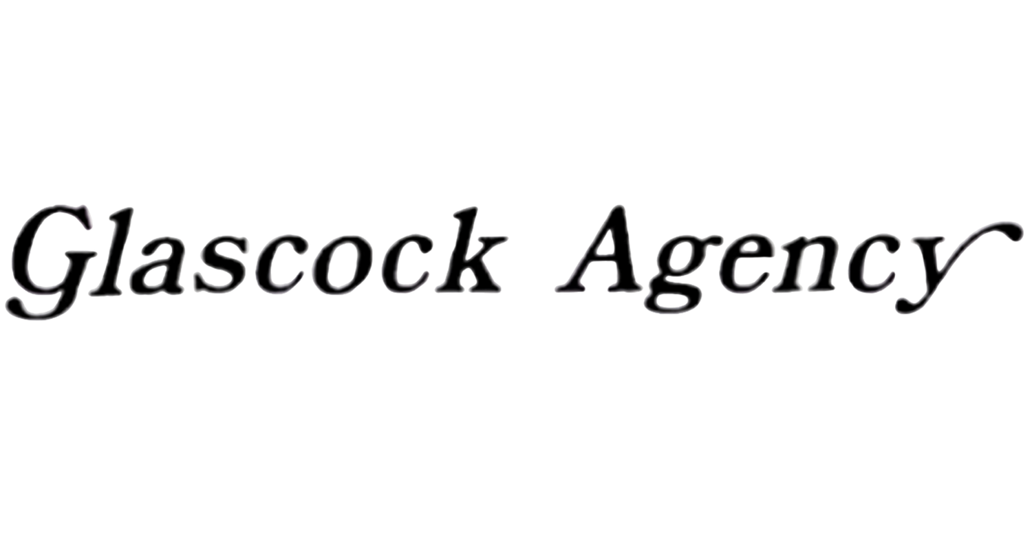 The Glascock Agency logo with black cursive text on a transparent background.