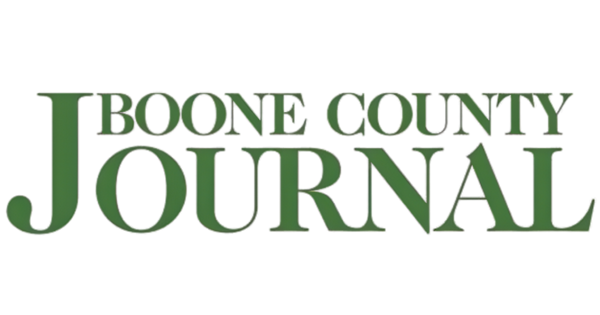 Text reading 'Bone County Journal' with stylized green lettering