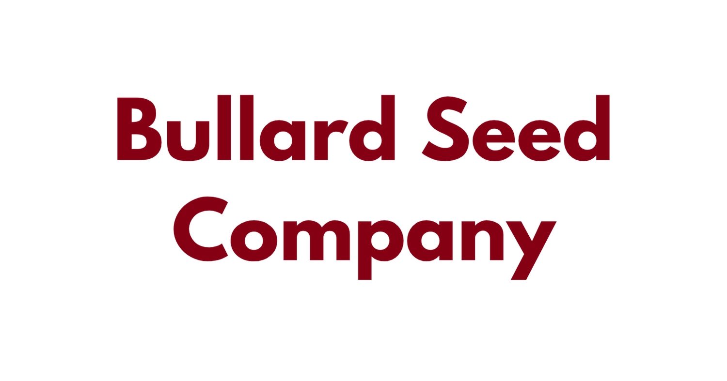 Bullard Seed Company logo with a graphic of a seed and plant Monday at the top.