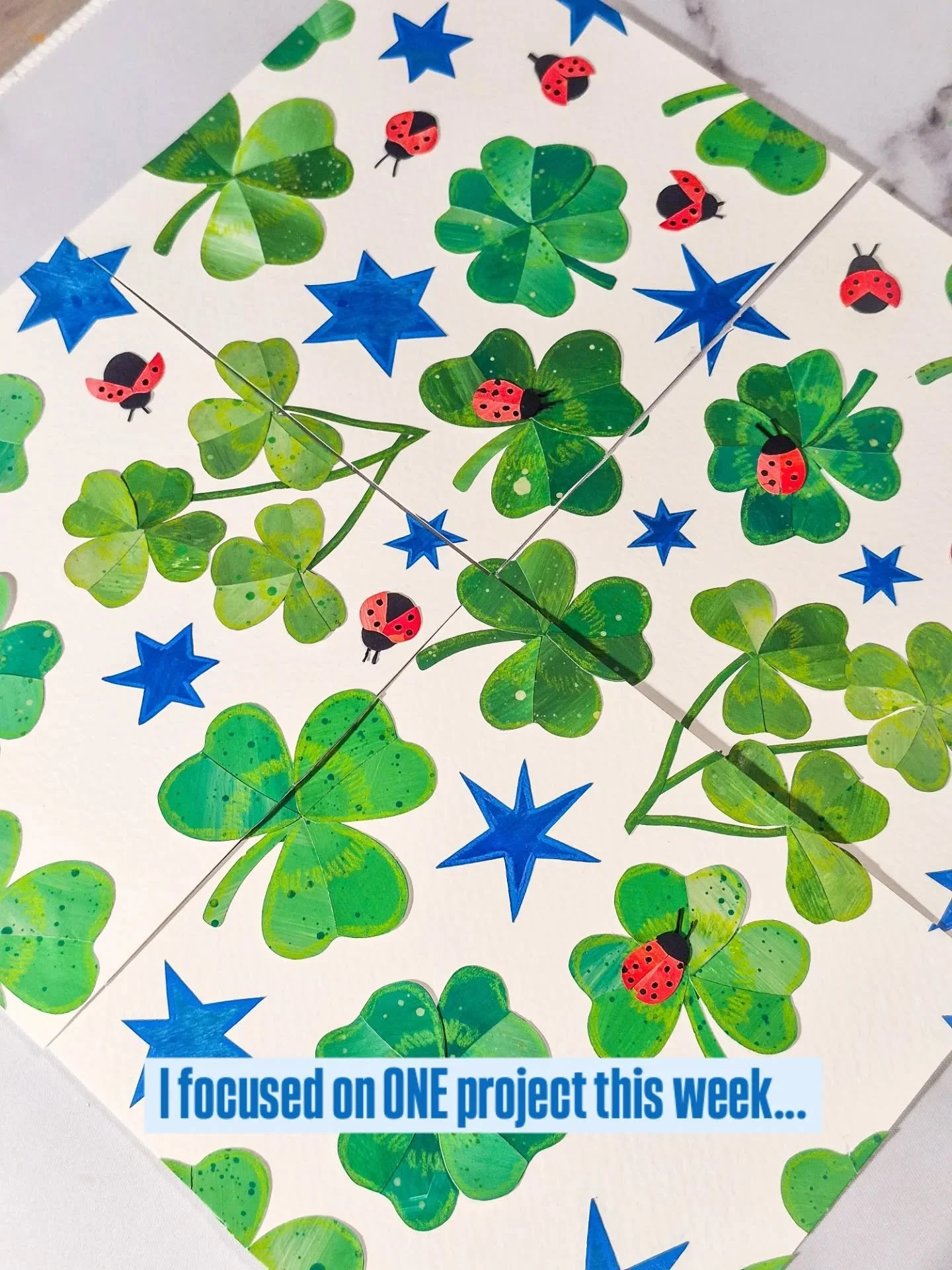 This week in the studio, I focused on one project. Yay me! Honestly, that&rsquo;s an achievement in itself sometimes.

Lately, mamahood has been feeling extra full&hellip; faster, louder, a little more demanding. So my studio practice has needed to m