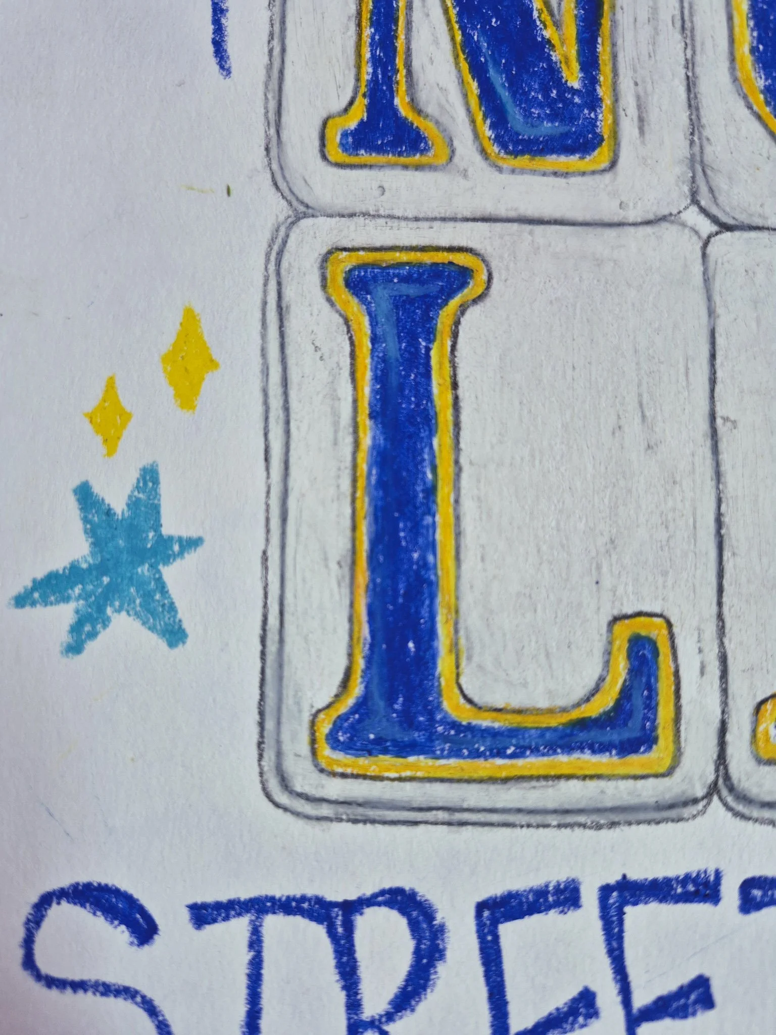 another close up shot of iconic New Orleans street tiles