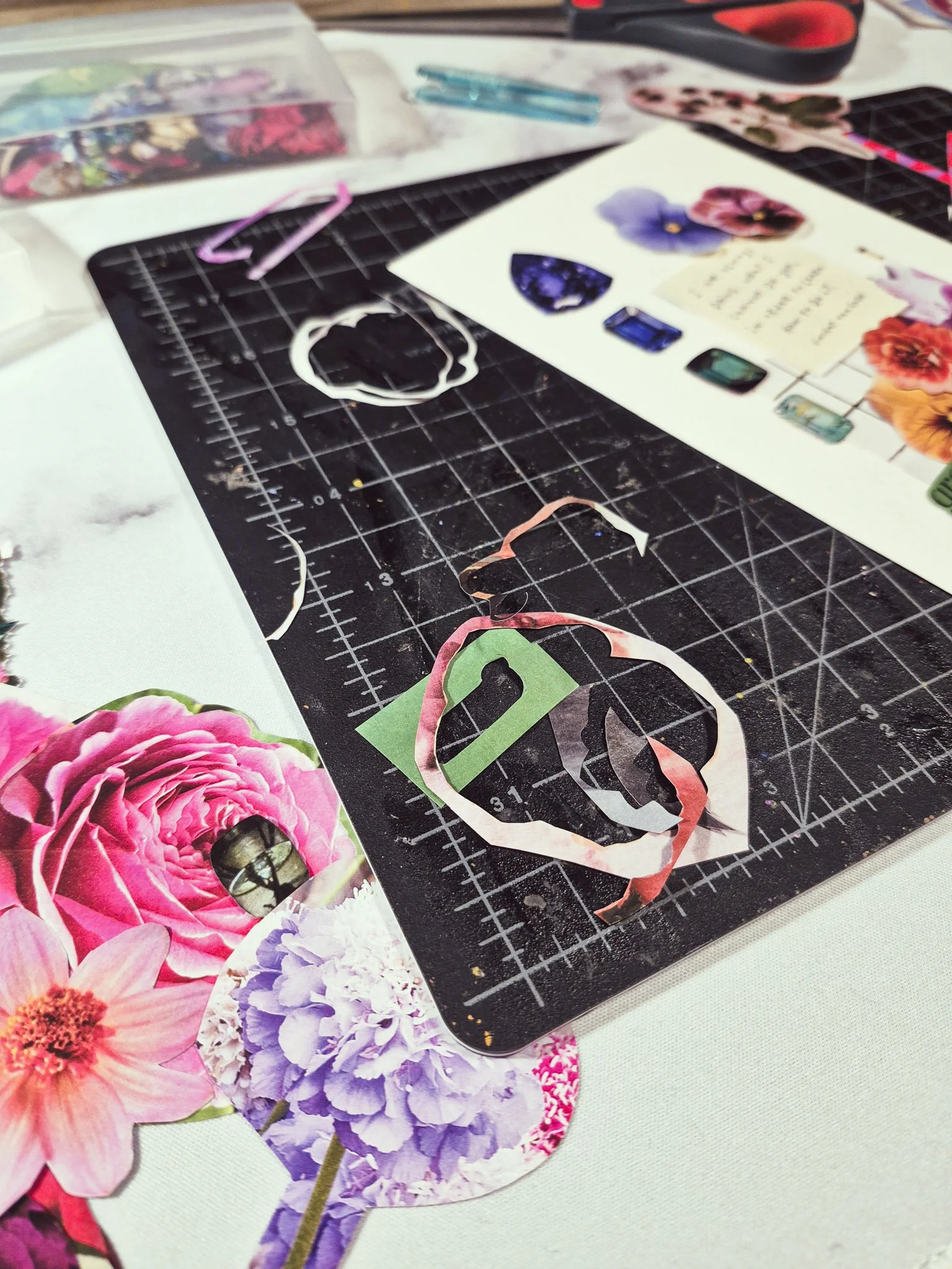 desktop image of magazine collage process