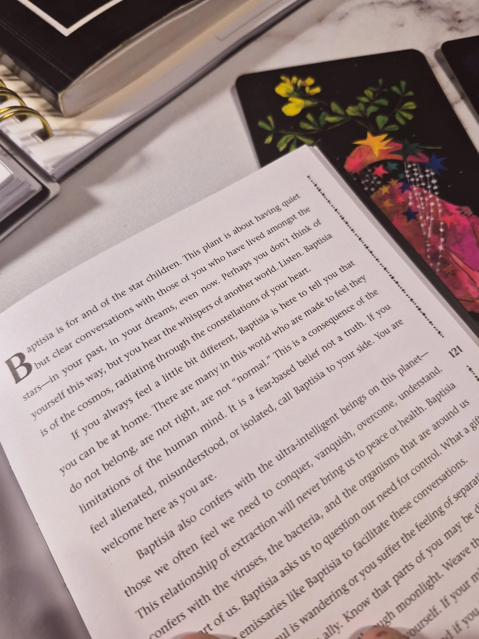 photo of an excerpt from the Dirt Gems oracle deck book