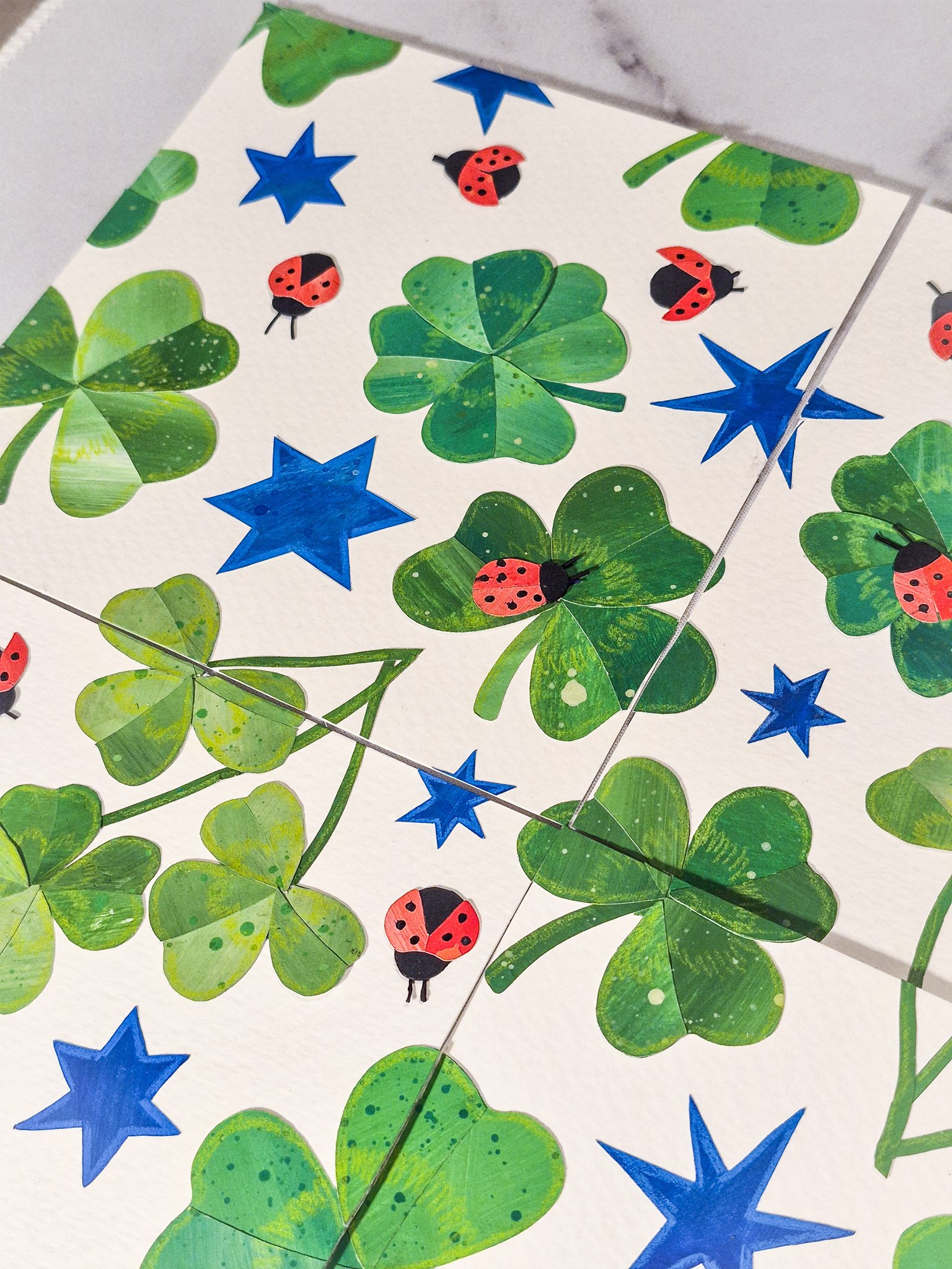 Painted Paper Collage Pattern Process | What's On My Palette 