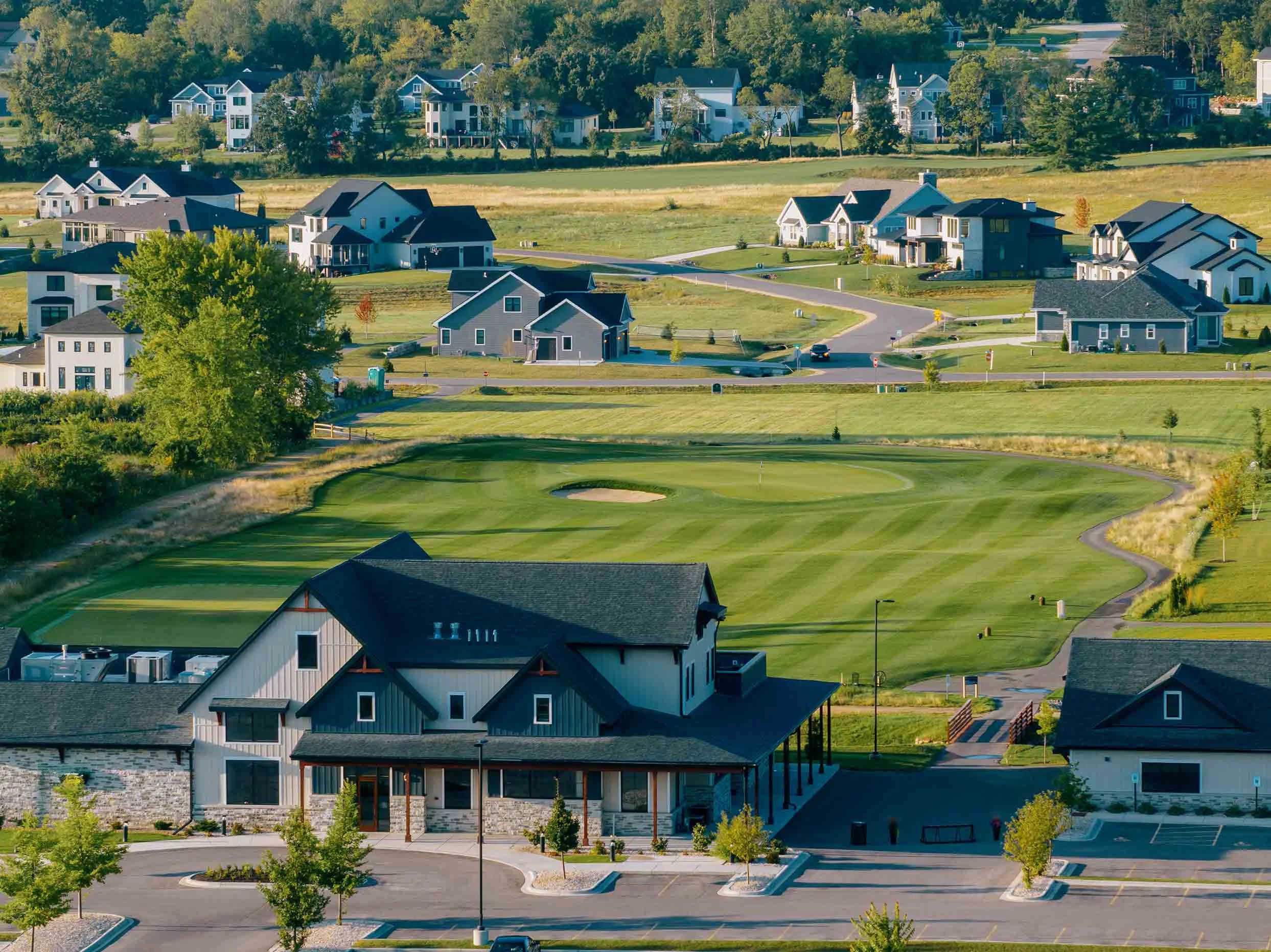 Outside view showing the restaurant and clubhouse