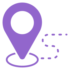 Illustration of a map location indicator