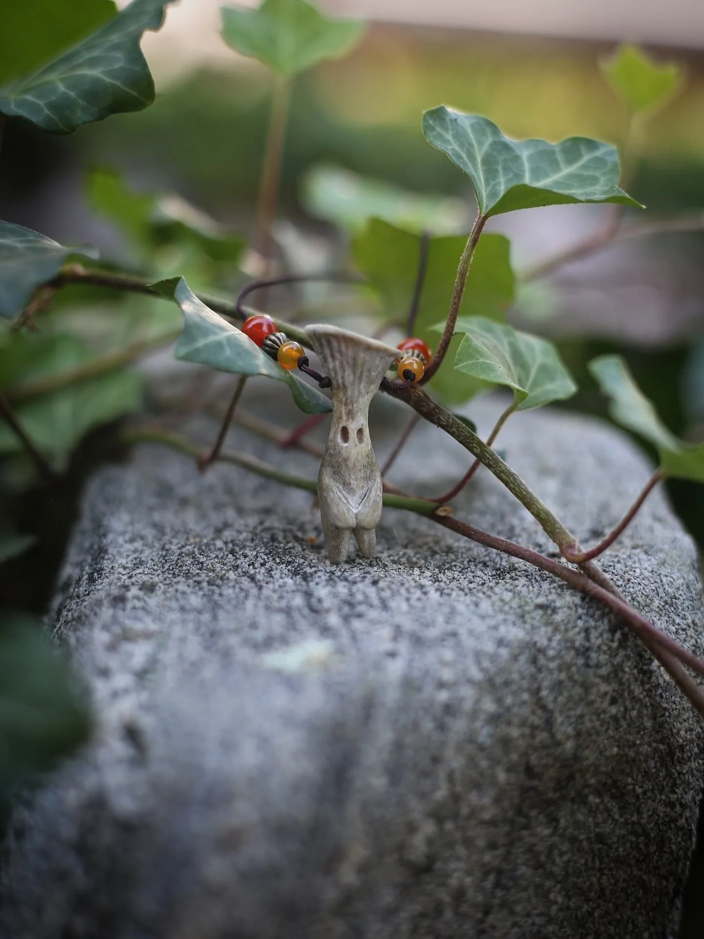 Looks like we've got a little guy or two clambering around the garden!🍄👣😅 This fella is a tiny little chanterelle mushroom man, very at home in our booths ivy garden. He's already wandered off to a new home, but don't worry, they've been germantin