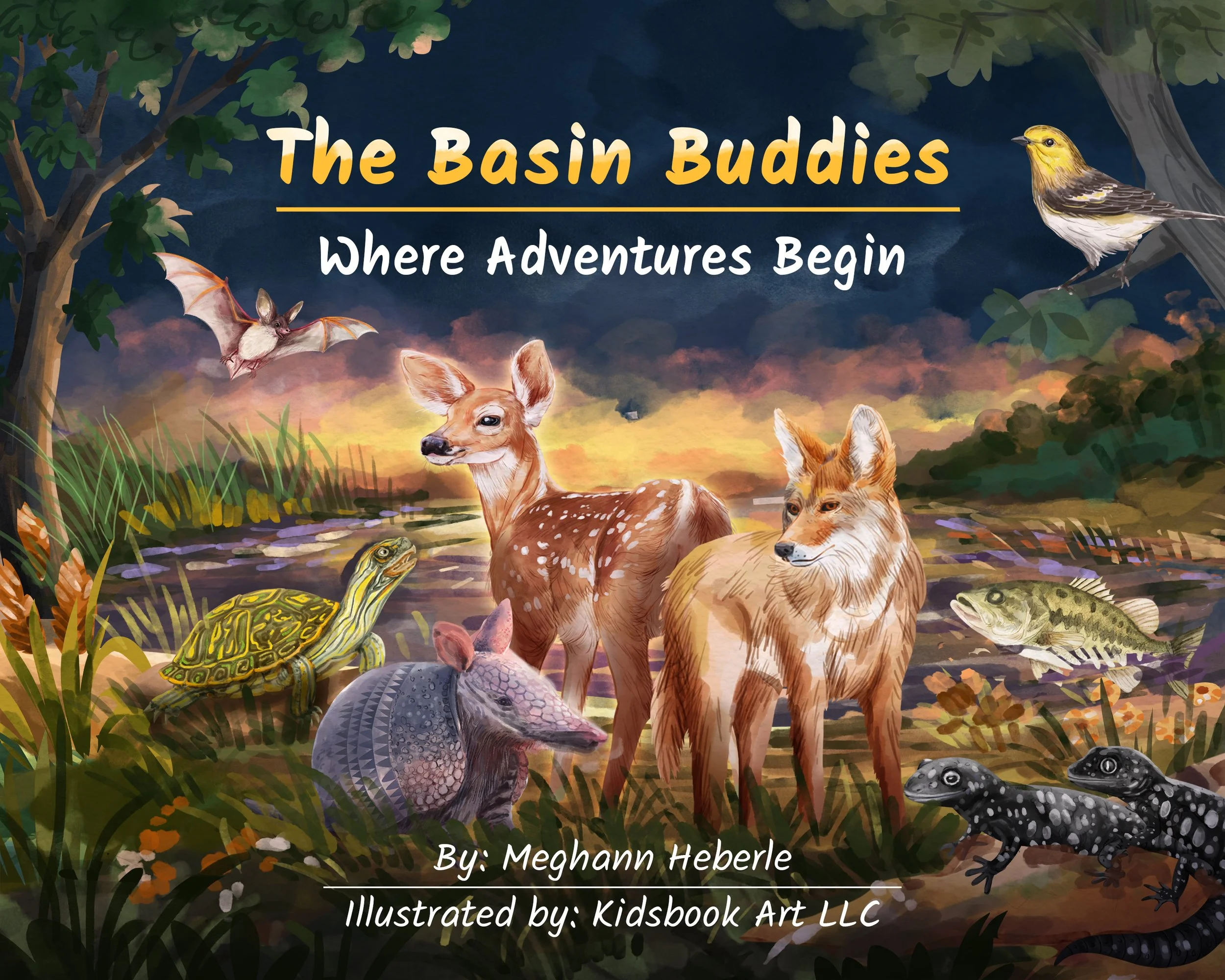 The Basin Buddies children's book cover about courage and friendship for ages 3-8