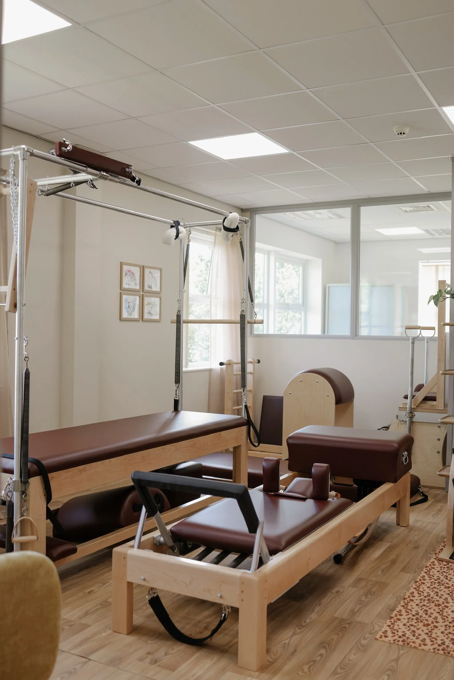 Private Classical Pilates studio in St Asaph with traditional Pilates apparatus.