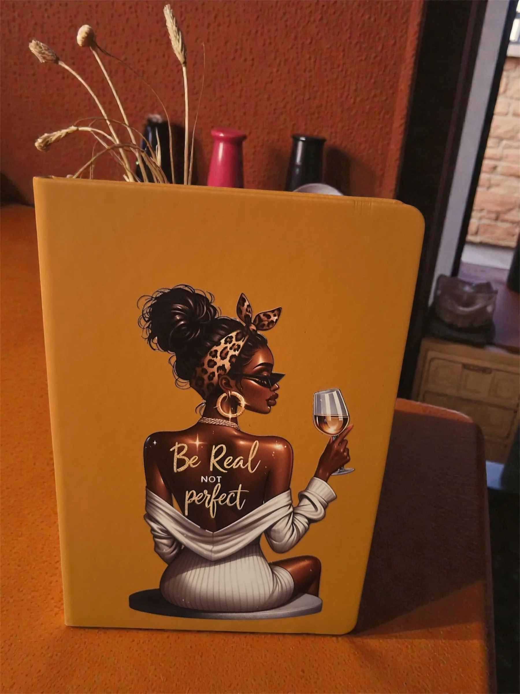 'Be Real Not Perfect' Hardcover Journal