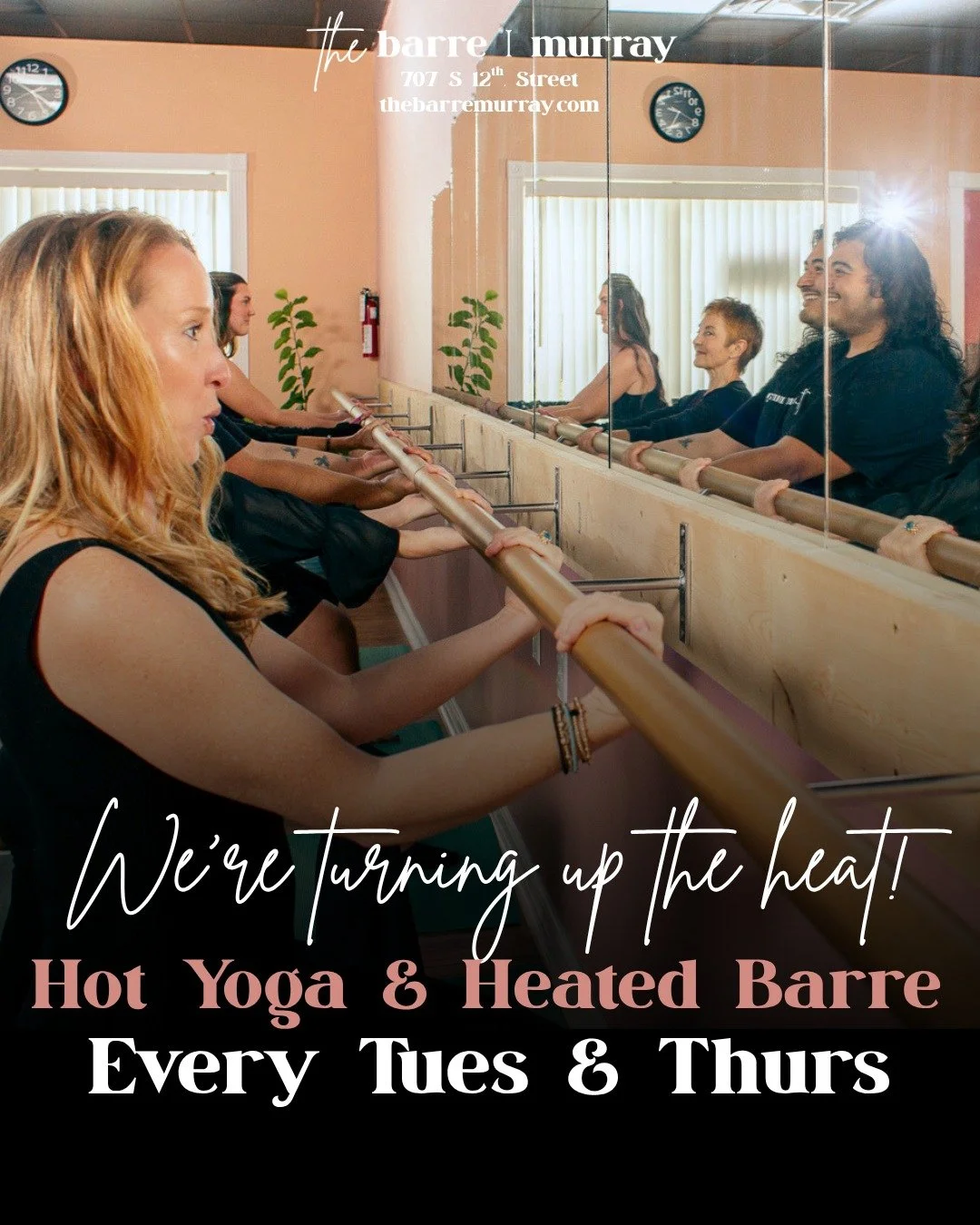 If you like your workouts a little warmer, we&rsquo;ve got you covered. 🔥

Heated Barre + Hot Yoga happen every Tuesday and Thursday at The Barre Murray.

Come sweat it out, challenge yourself, and see why a little extra heat can make your workout f