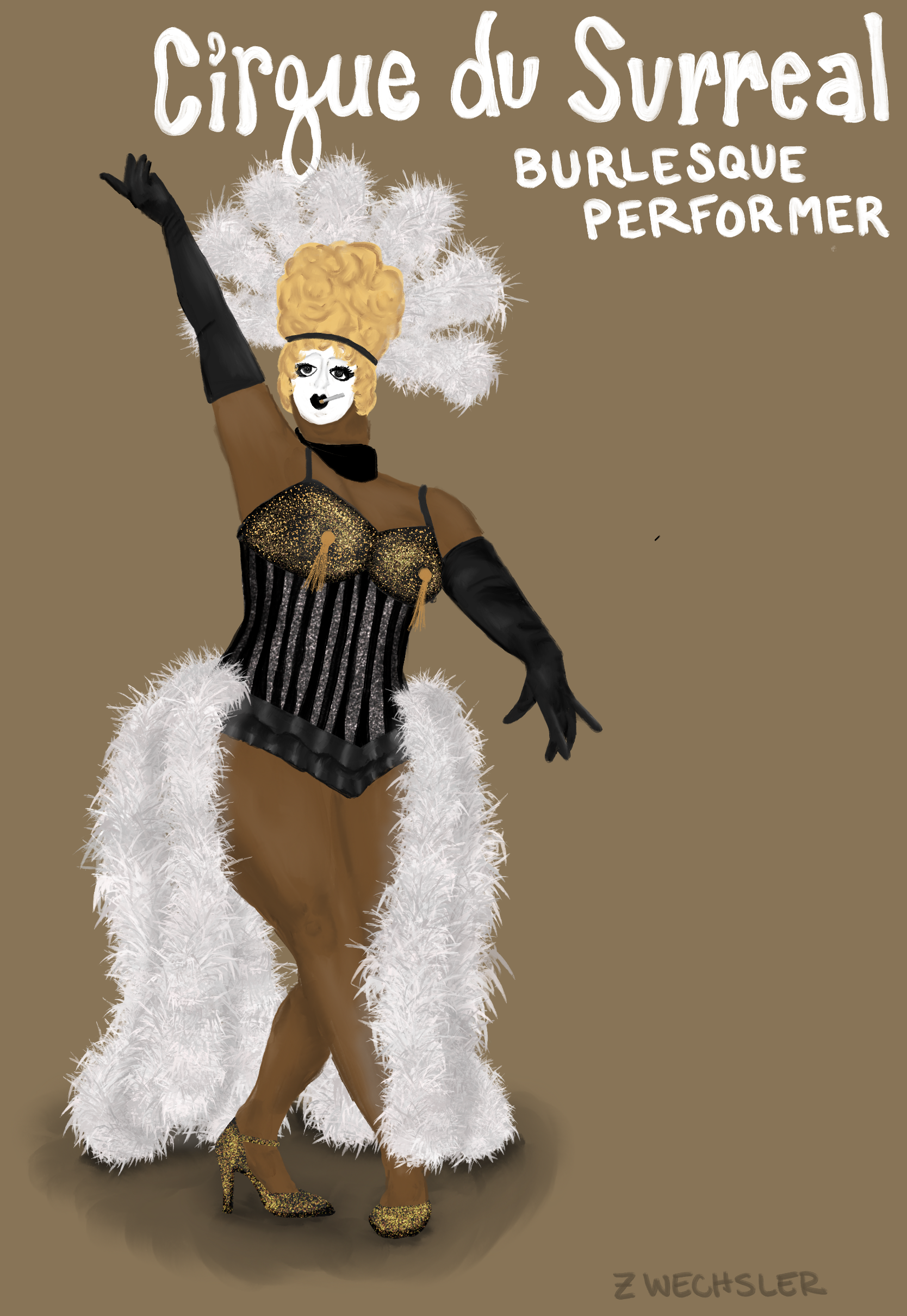 Rendering - Burlesque Performer