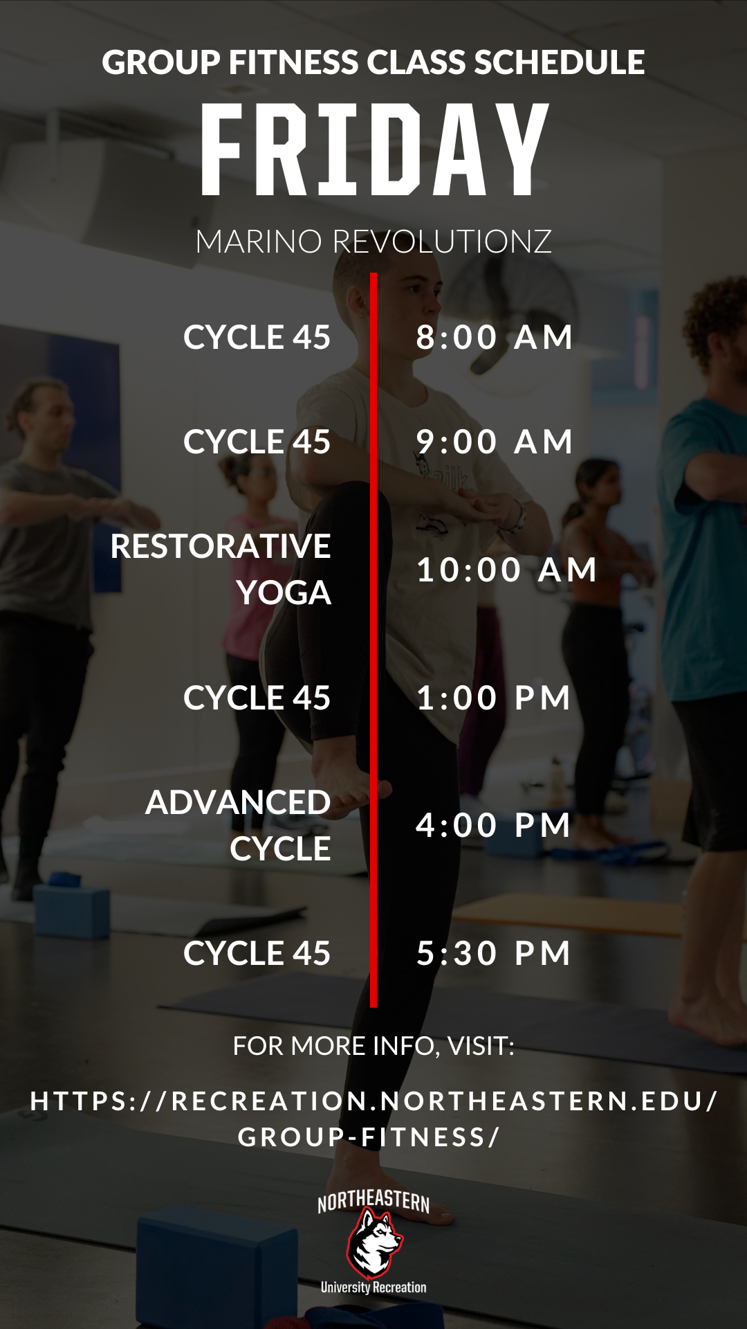 Friday Revolutionz - Spring 2024 Group Fitness Class Schedule.png