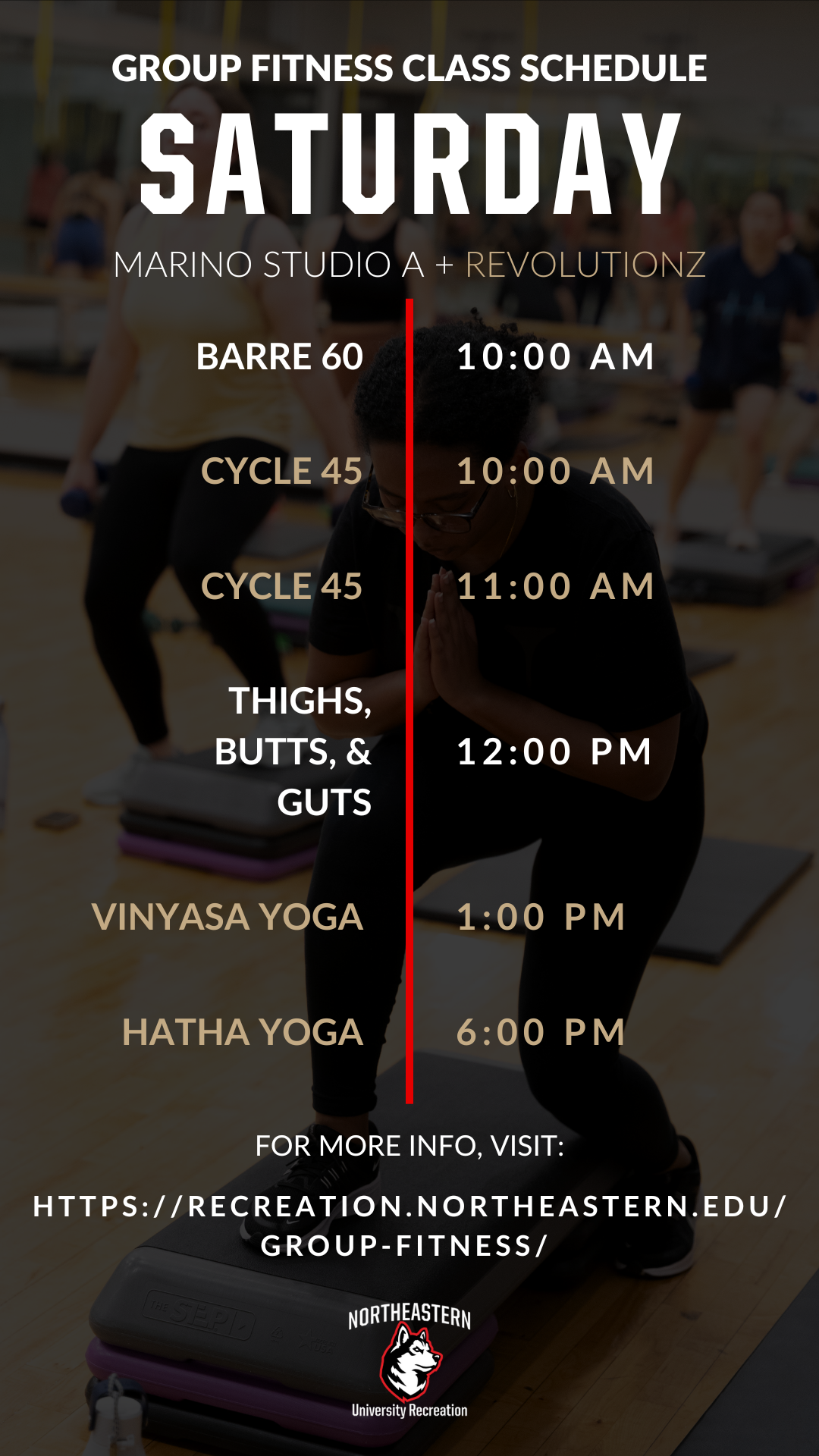 Saturday - Spring 2024 Group Fitness Class Schedule.png