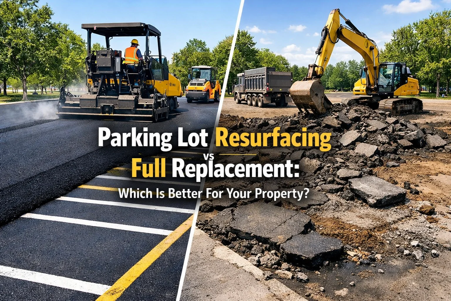 Parking Lot Resurfacing vs. Full Replacement: Which Is Better For Your Property?