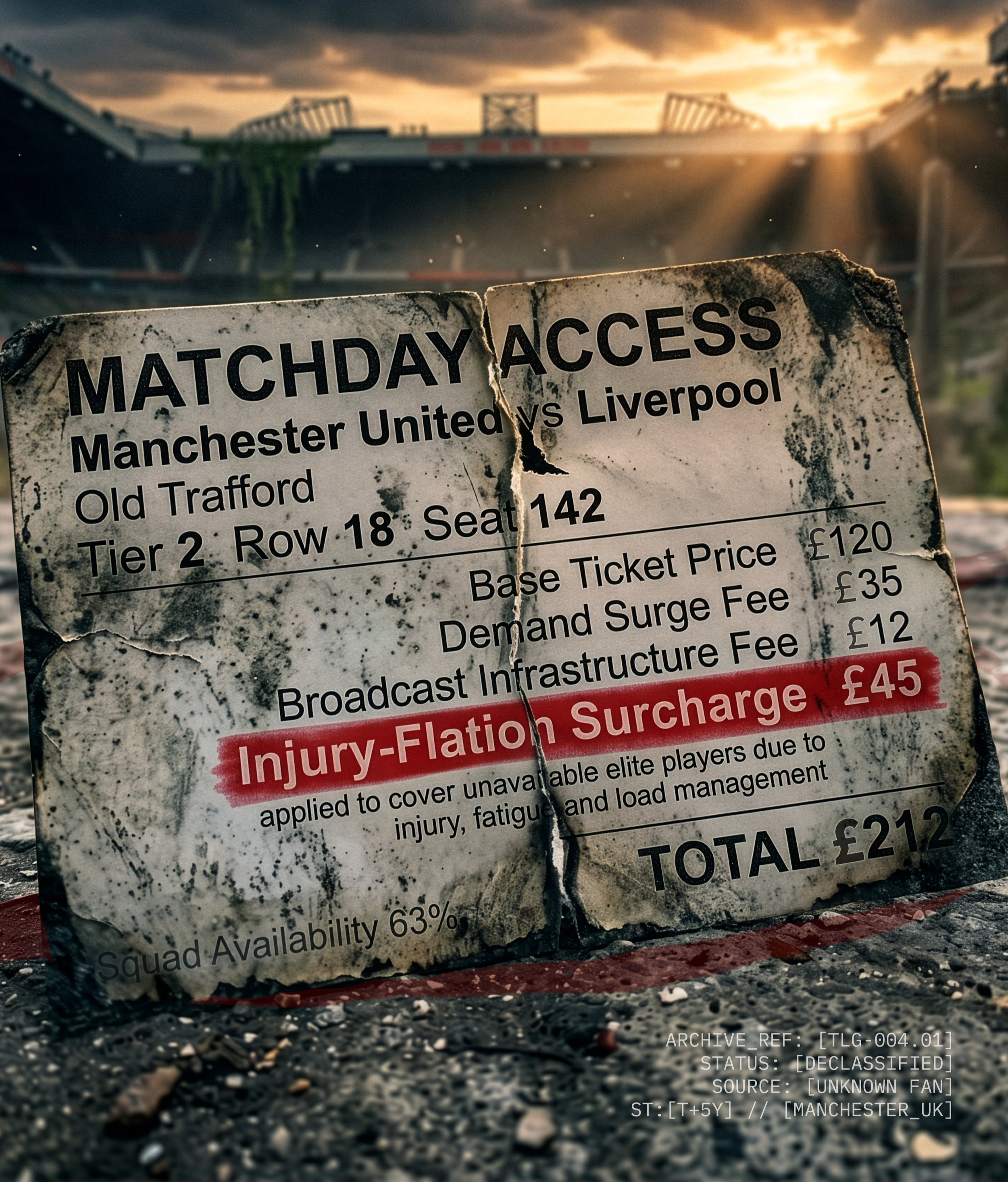 Football ticket from the future
