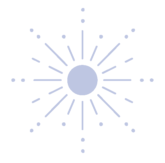 Sun icon with sparkles around it