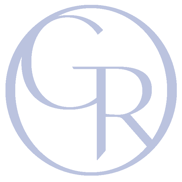 G.R. monogram in circle