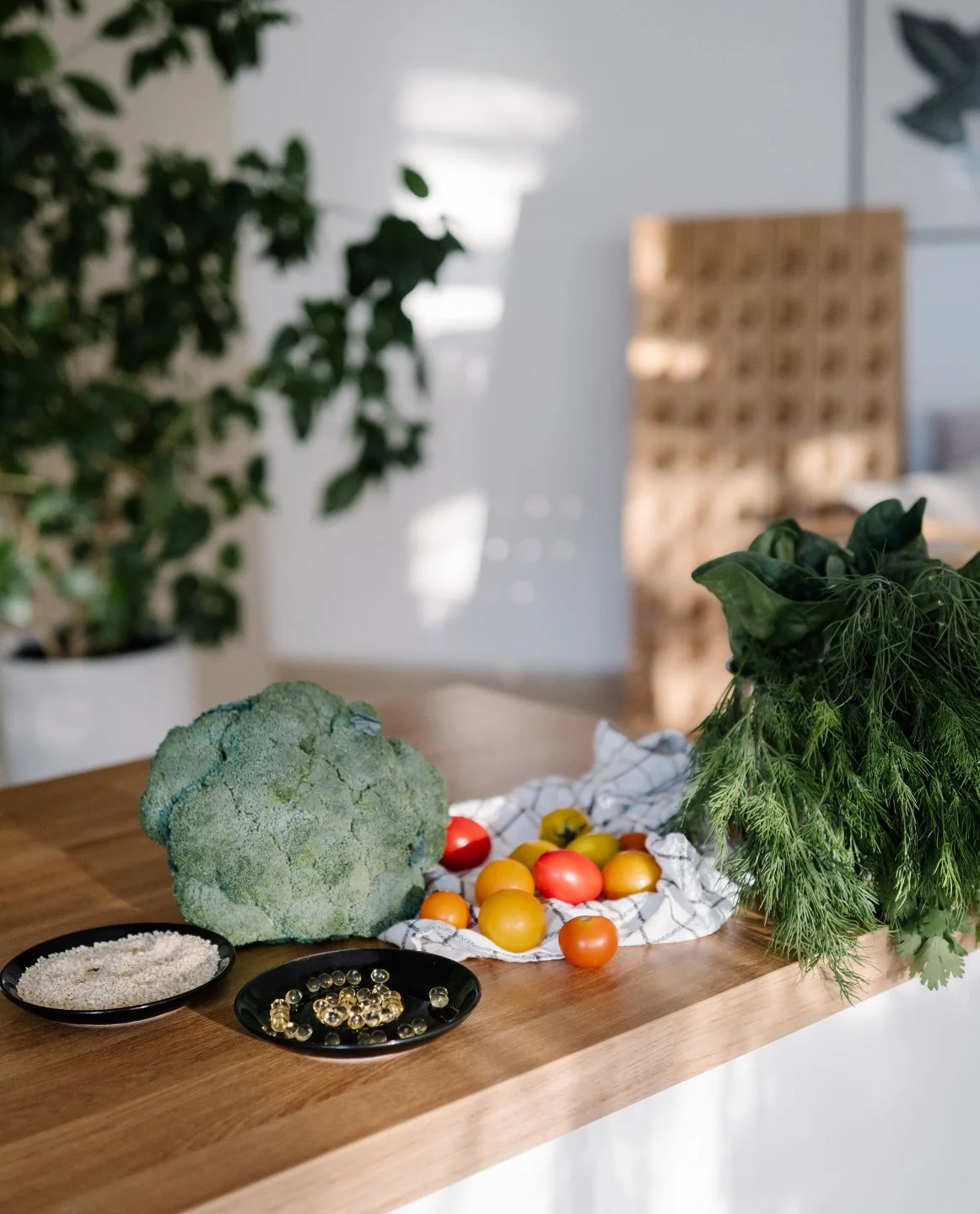 Healthy food on a counter