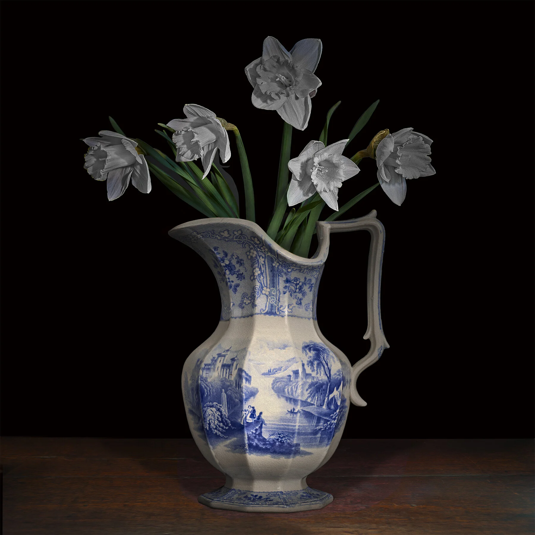 Narcissus in a Staffordshire Pitcher, 2017 (Vessel courtesy of the Royal Ontario Museum), Archival Pigment Print, Limited Edition 