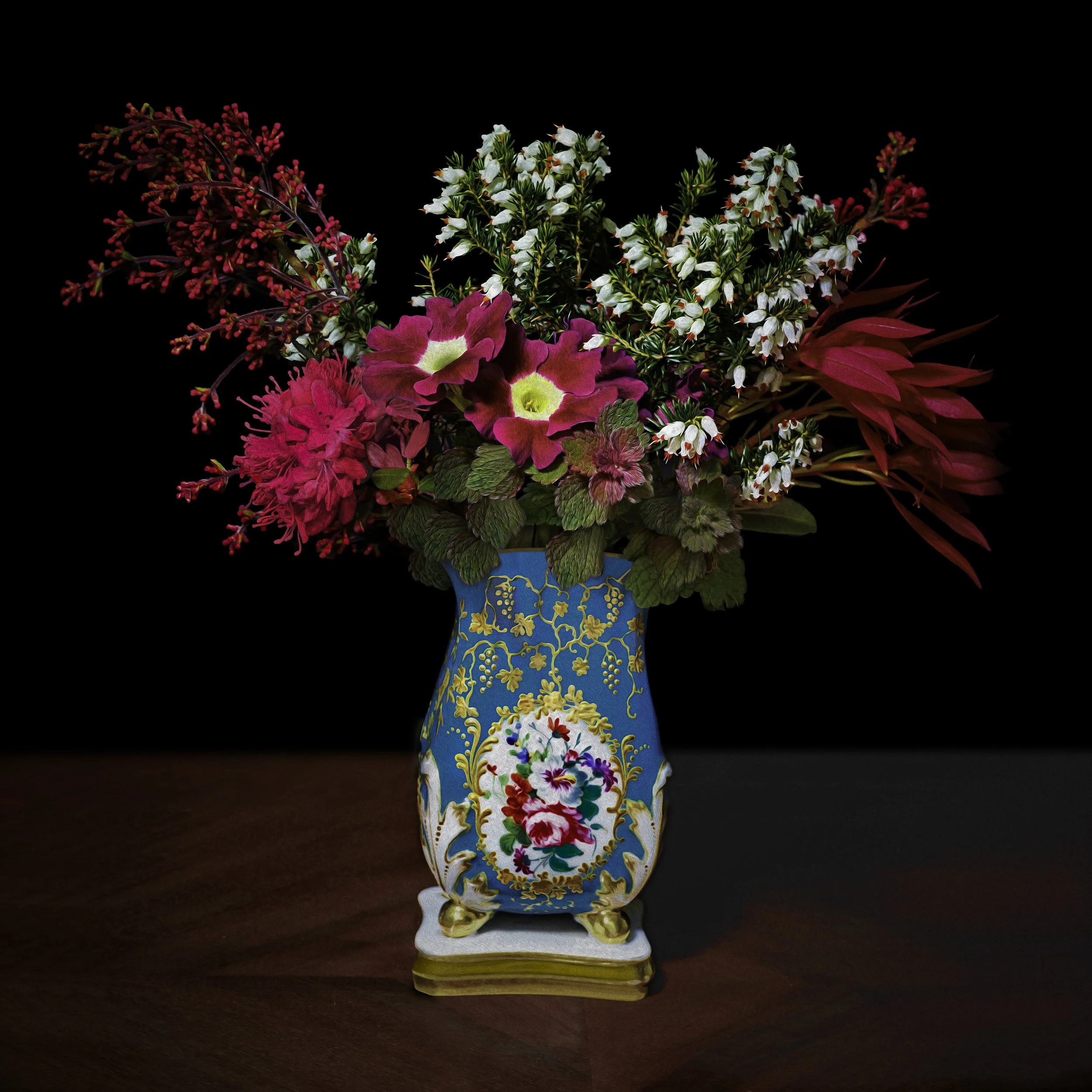 Red and White Bouquet in a Sevres Vessel, 2018 (Vessel courtesy of The Royal Collection), Archival Pigment Print, Limited Edition