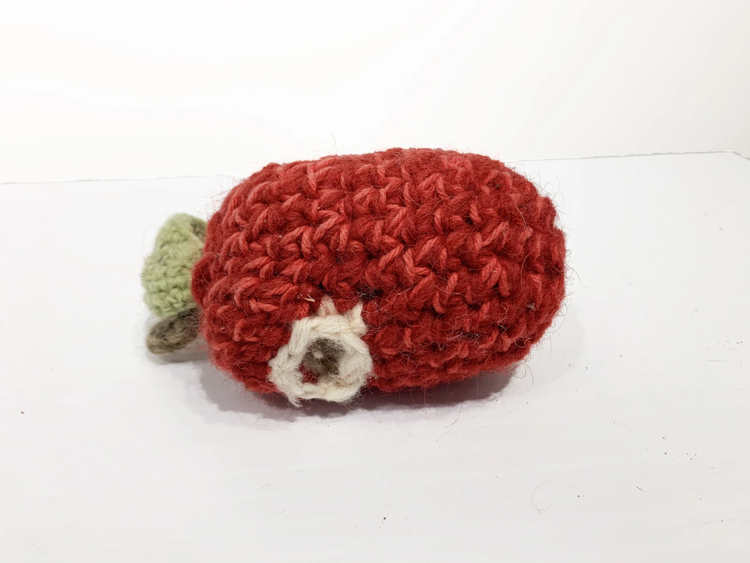 Wormhole Apple, 2015, Crochet Wool, Embroidery Floss, Polyfil