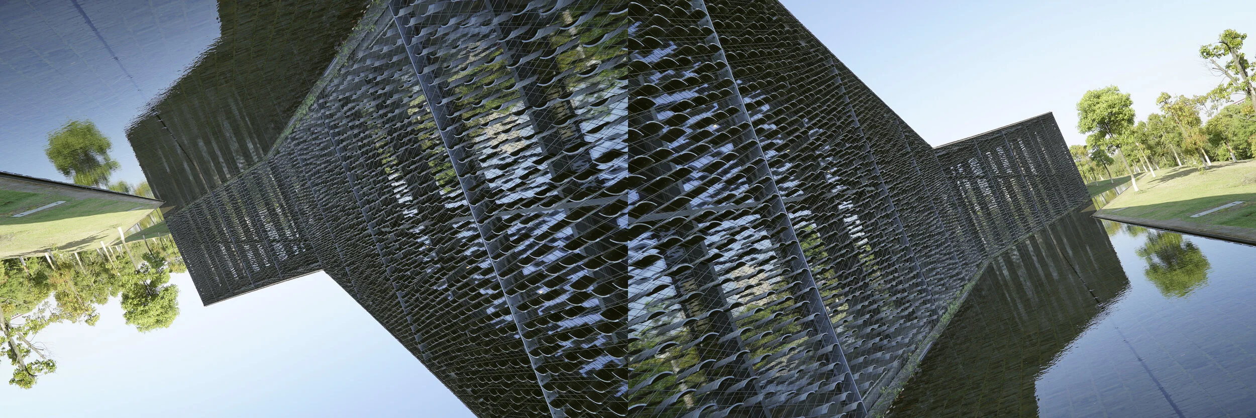 Hangzhou Futures 1., 2019, Chomira print on Aluminum Composite Panel, 52” x 20”, edition 2 of 6