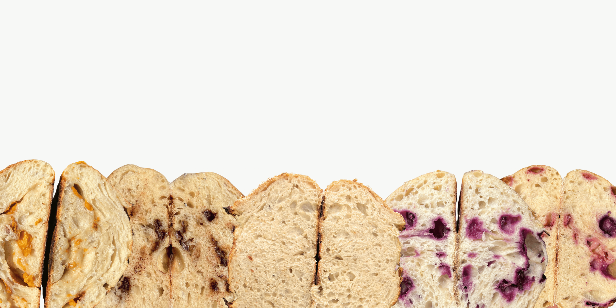 Slices of various flavored bread Local Sourdough Bread Alpharetta GA